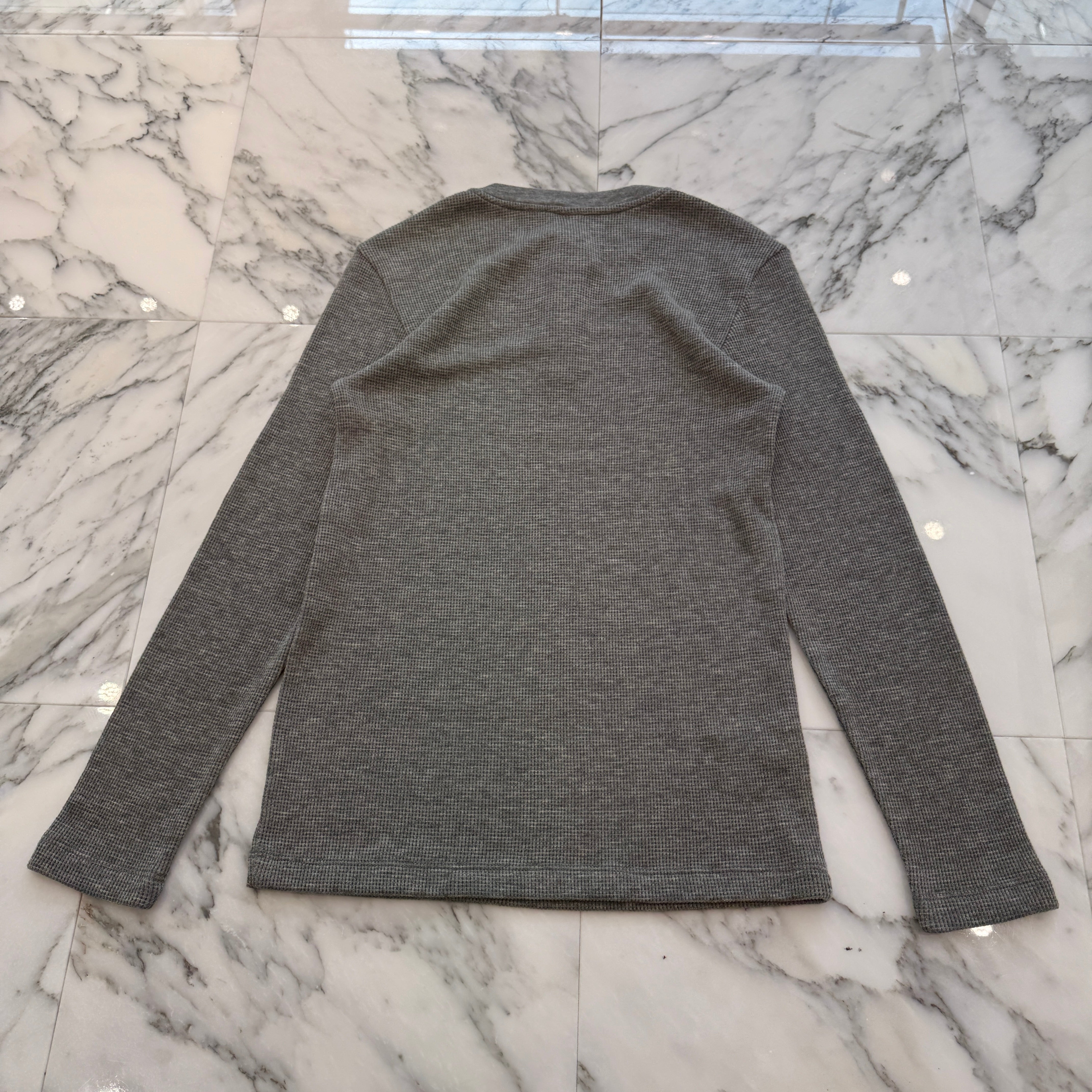 CHROME HEARTS Y NOT CH Embroidery Henry Neck Long Sleeve Tee Size