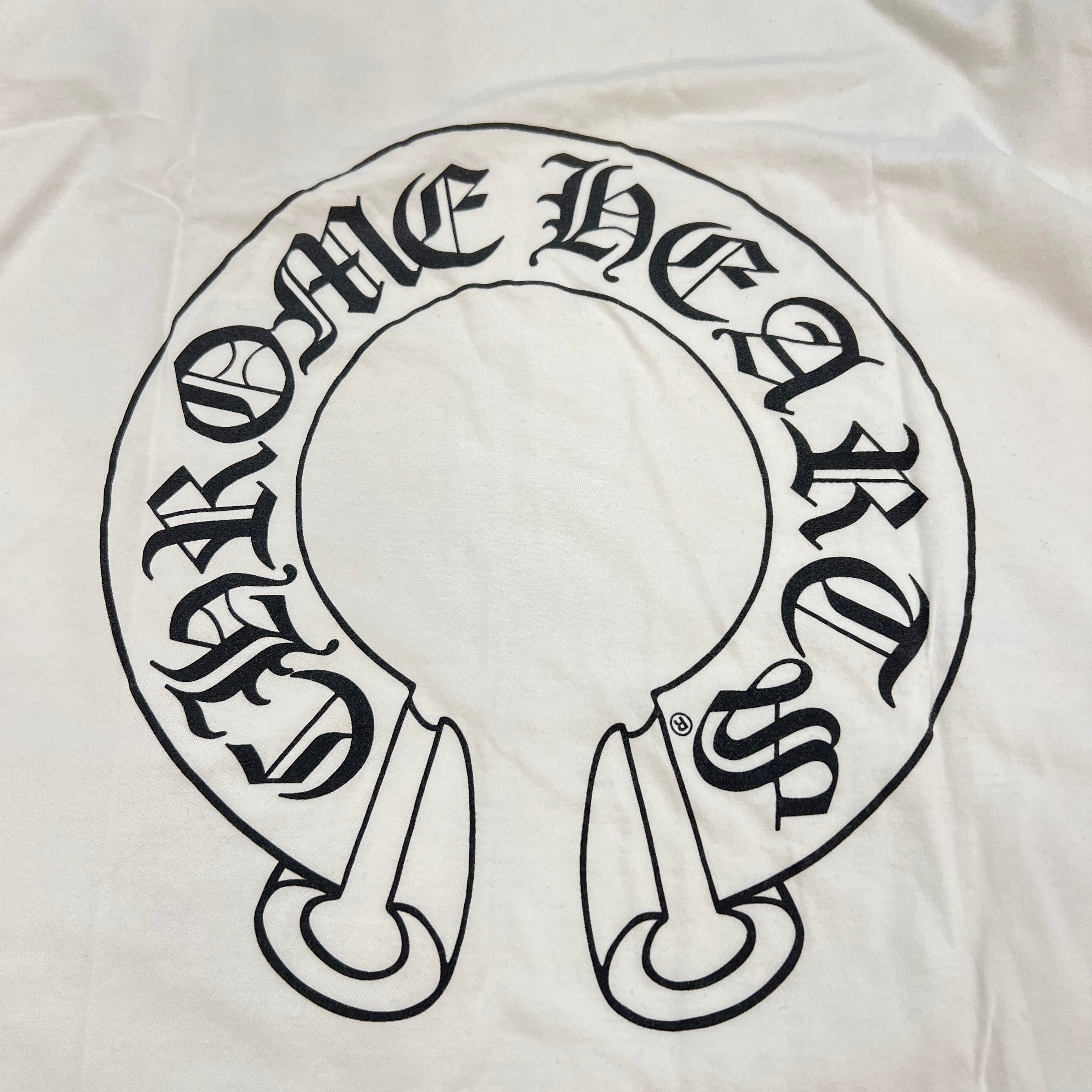 CHROME HEARTS Floral Cross Horseshoe Long Sleeve Tee Size L クロムハーツ フローラルクロス ホースシュー ロングスリーブTシャツ サイズL