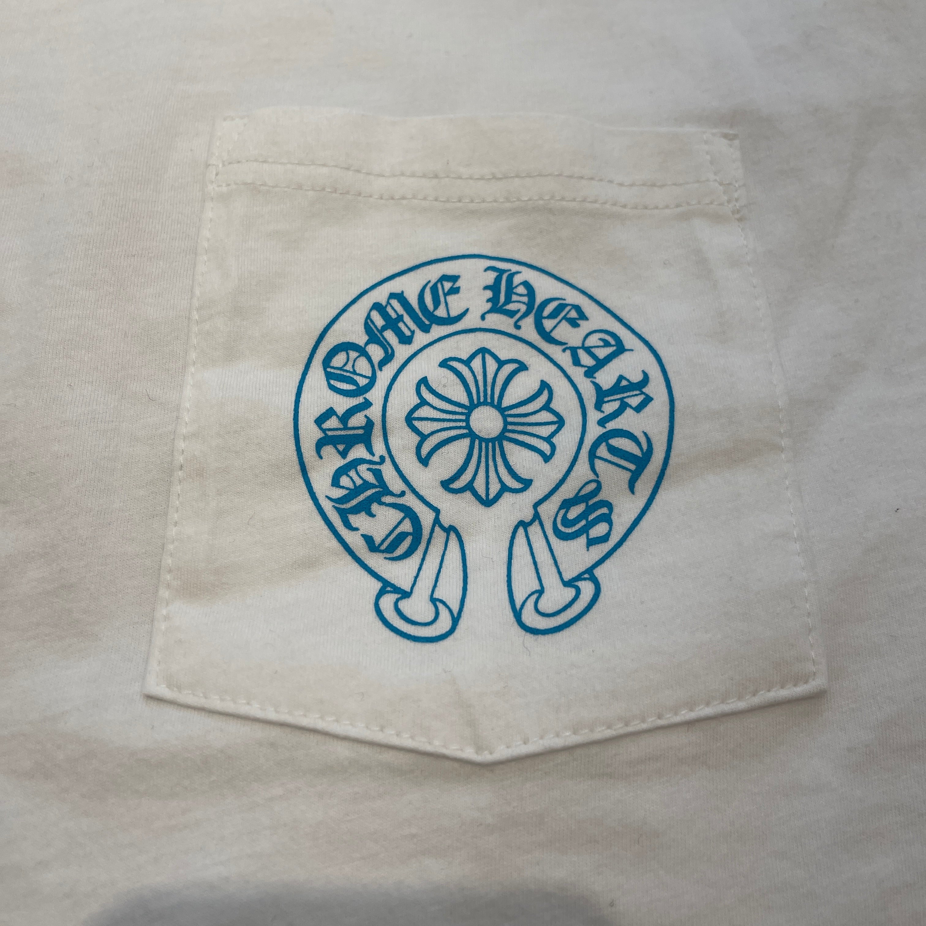 CHROME HEARTS 3 Cemetery Blue Cross Long Sleeve Tee Size L クロムハーツ 3 セメタリー ブルークロス ロングスリーブTシャツ サイズL