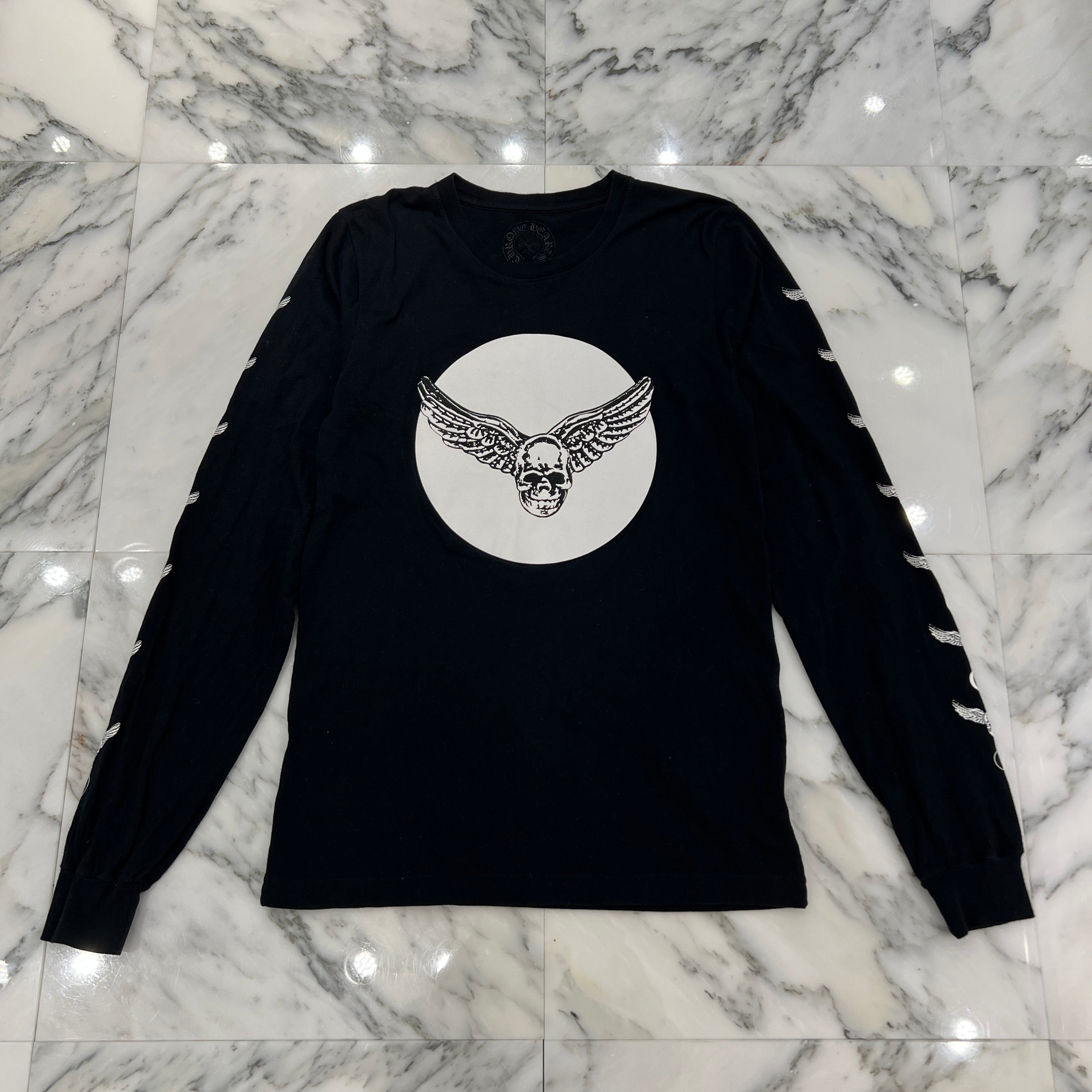 CHROME HEARTS FOTI Wing Crescent Moon Long Sleeve Tee Size S クロムハーツ フォティ ウイング クレセントムーン ロングスリーブTシャツ サイズS