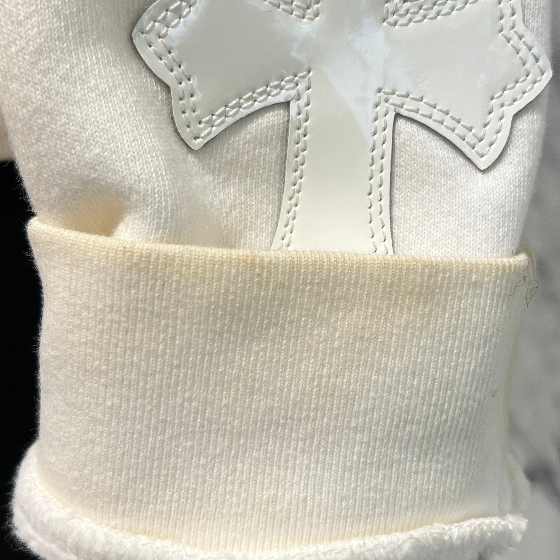 CHROME HEARTS Y NOT Multi Leather Cross Patch Sweatshirt Size XS クロムハーツ ワイノット マルチレザークロスパッチ スウェットシャツ サイズXS