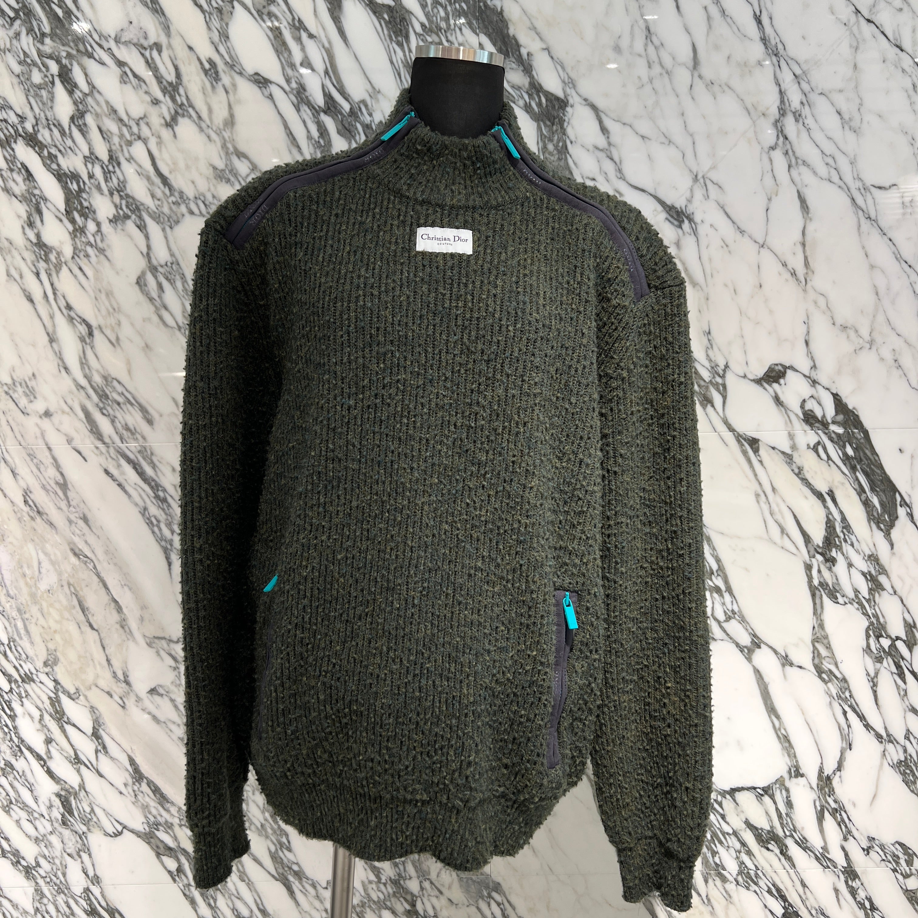 DIOR 2023SS COUTURE Casentino Wool Knit Sweater 383M640AT547 Size XL ディオール クチュール カセンティーノ ウール ニットセーター サイズXL