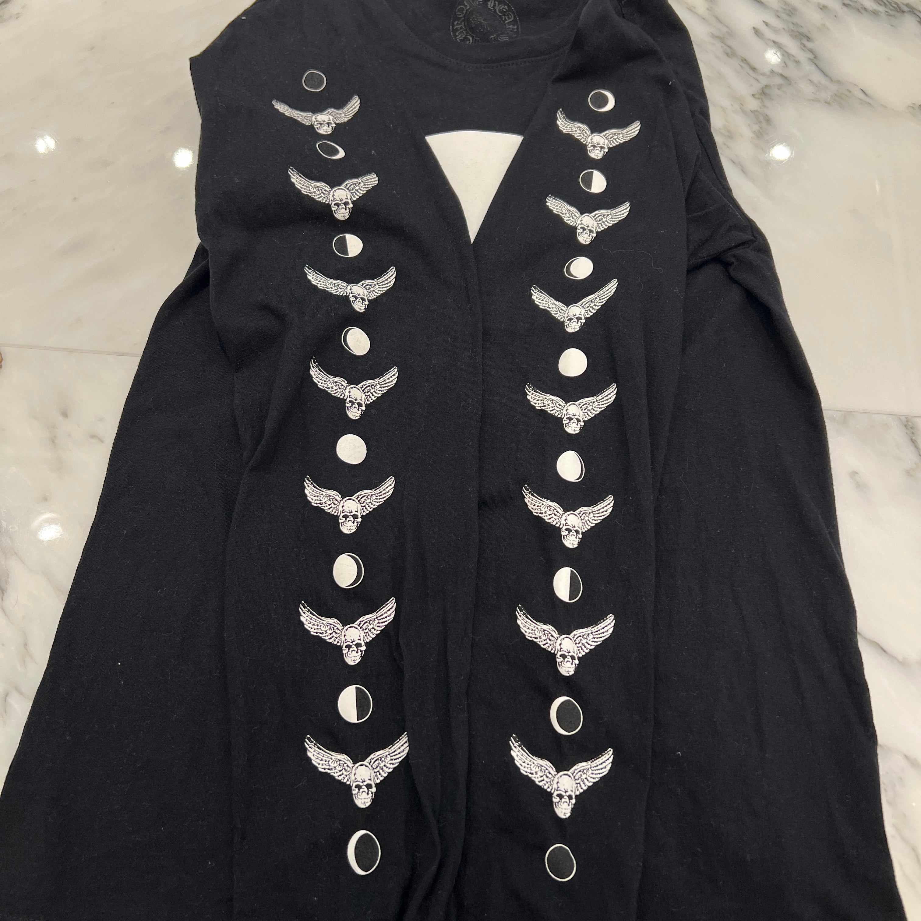 CHROME HEARTS FOTI Wing Crescent Moon Long Sleeve Tee Size S クロムハーツ フォティ ウイング クレセントムーン ロングスリーブTシャツ サイズS