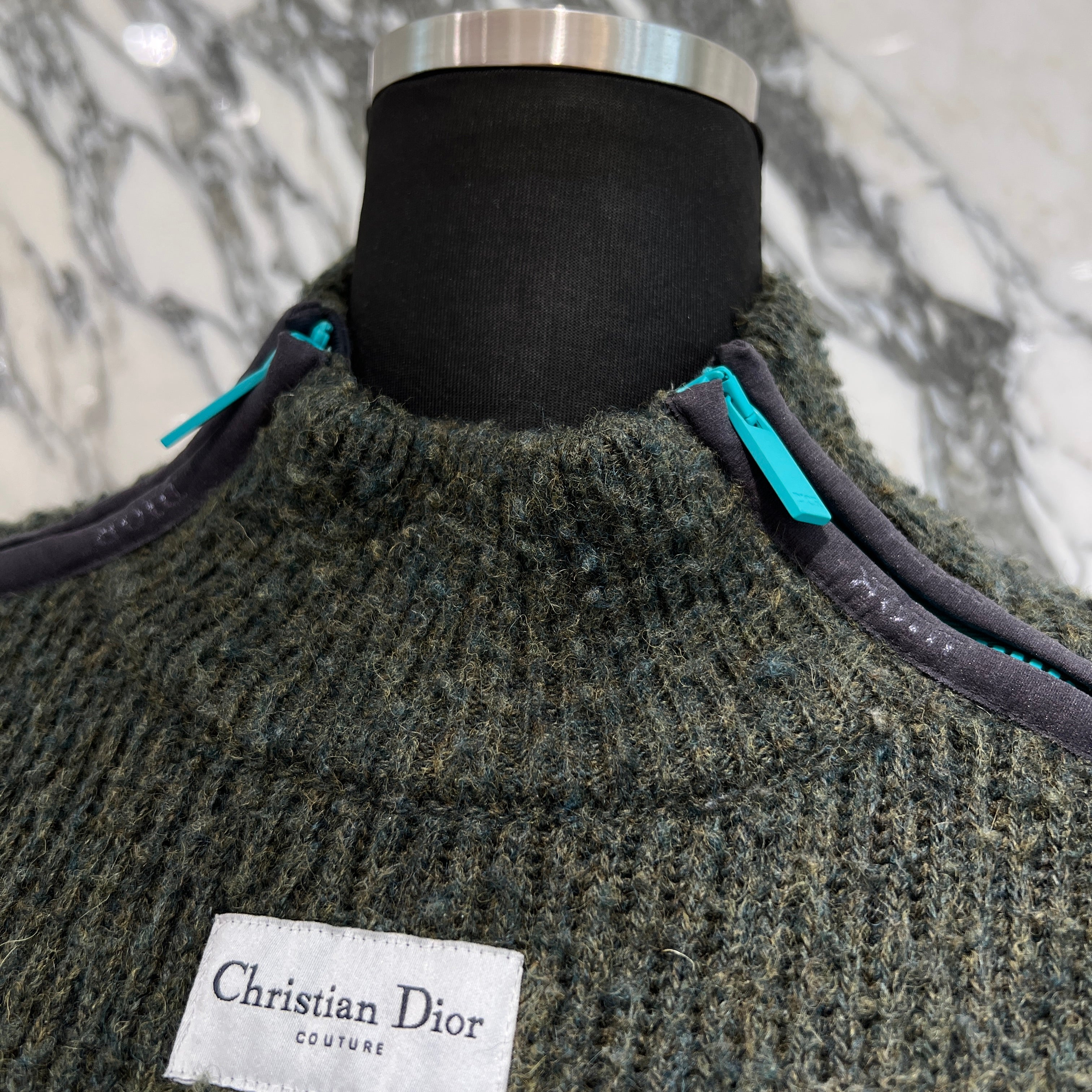 DIOR 2023SS COUTURE Casentino Wool Knit Sweater 383M640AT547 Size XL ディオール クチュール カセンティーノ ウール ニットセーター サイズXL