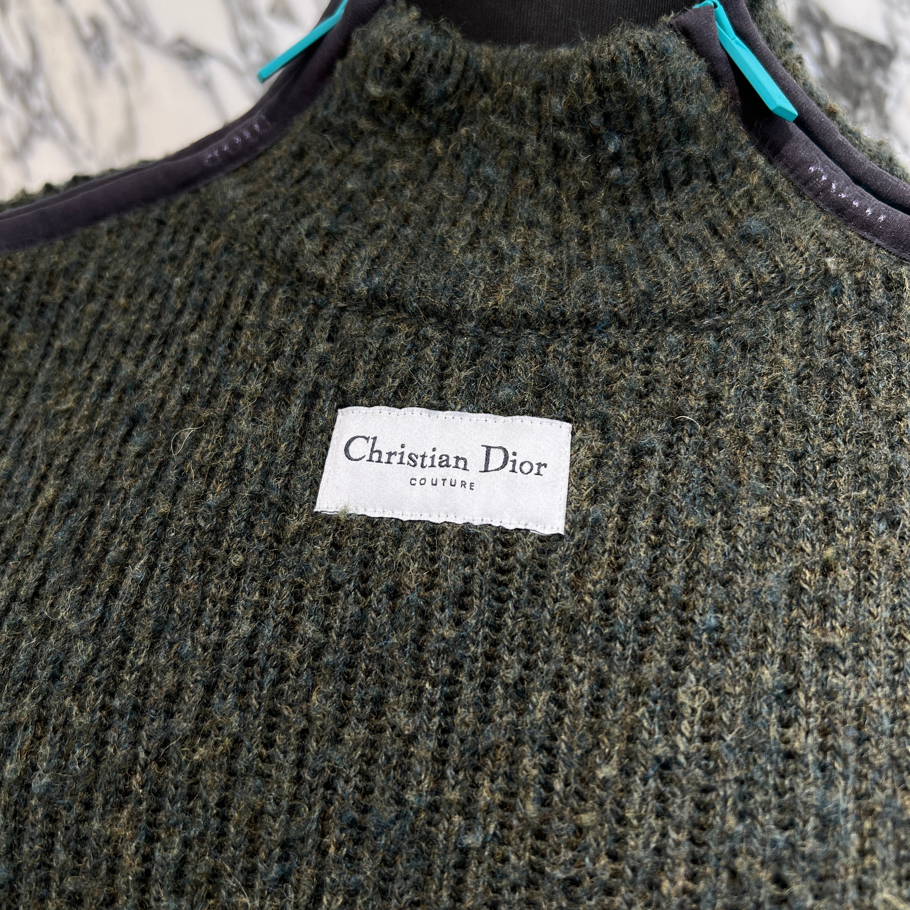 DIOR 2023SS COUTURE Casentino Wool Knit Sweater 383M640AT547 Size XL ディオール クチュール カセンティーノ ウール ニットセーター サイズXL
