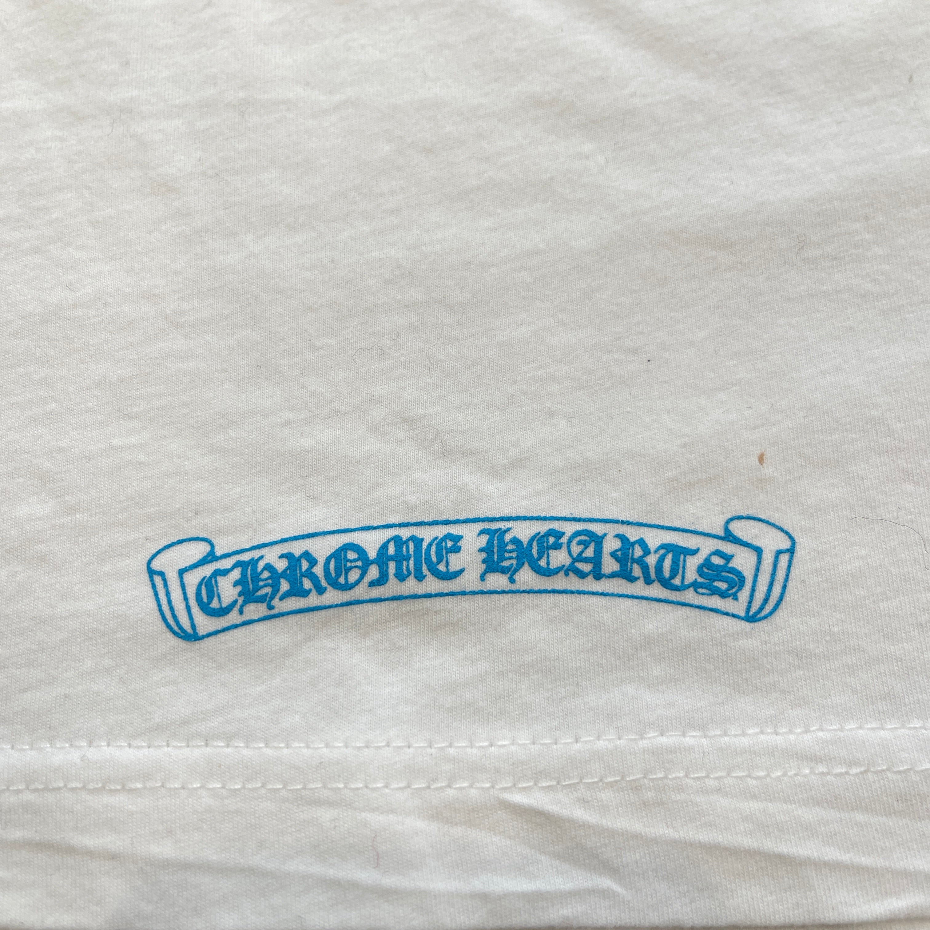 CHROME HEARTS 3 Cemetery Blue Cross Long Sleeve Tee Size L クロムハーツ 3 セメタリー ブルークロス ロングスリーブTシャツ サイズL