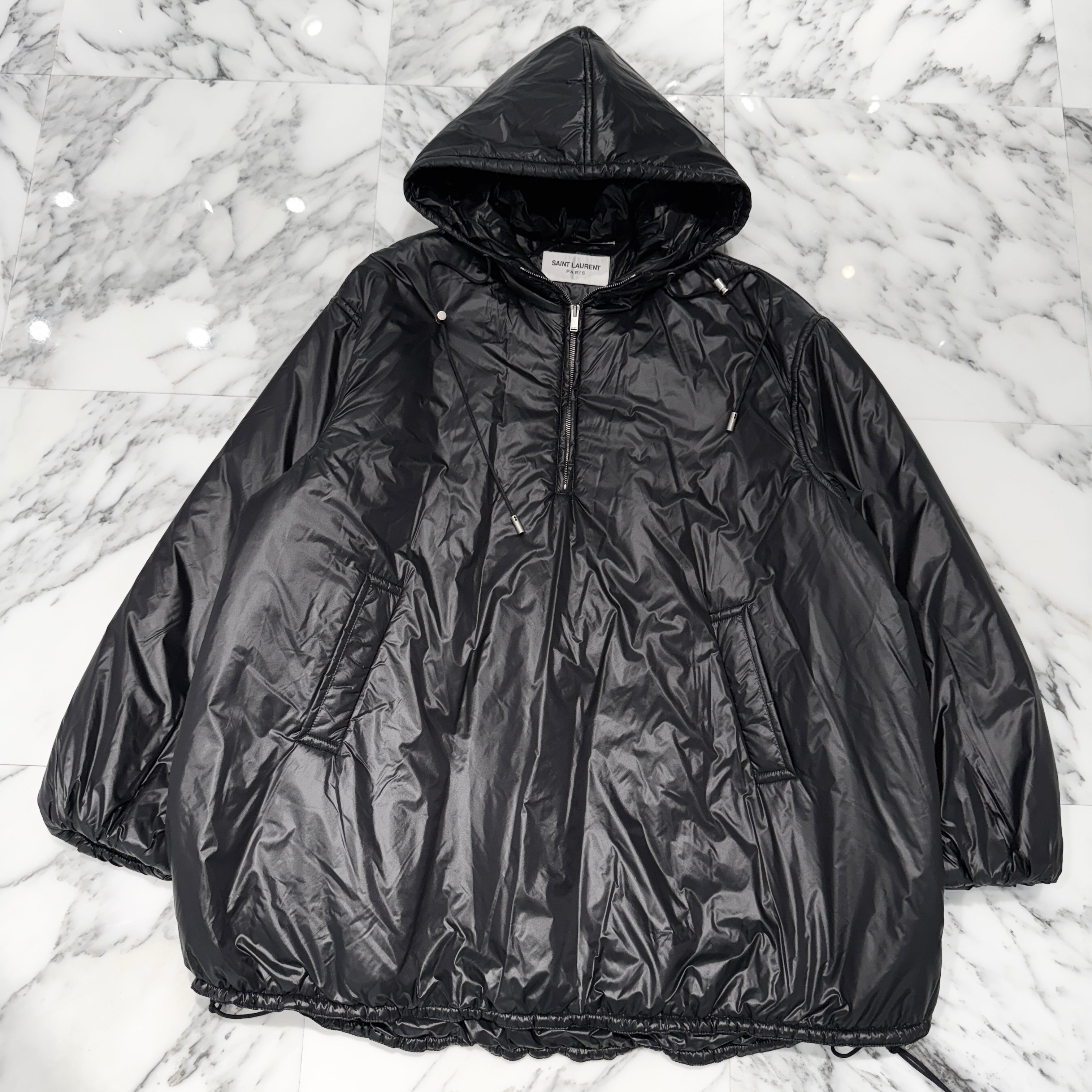 SAINT LAURENT PARIS 2023AW Cassandre Anorak Nylon Zip-Up Hoodie 758264 Y5F65 Size 50 サンローランパリ カサンドラ アノラック ナイロン ジップアップフーディ サイズ50