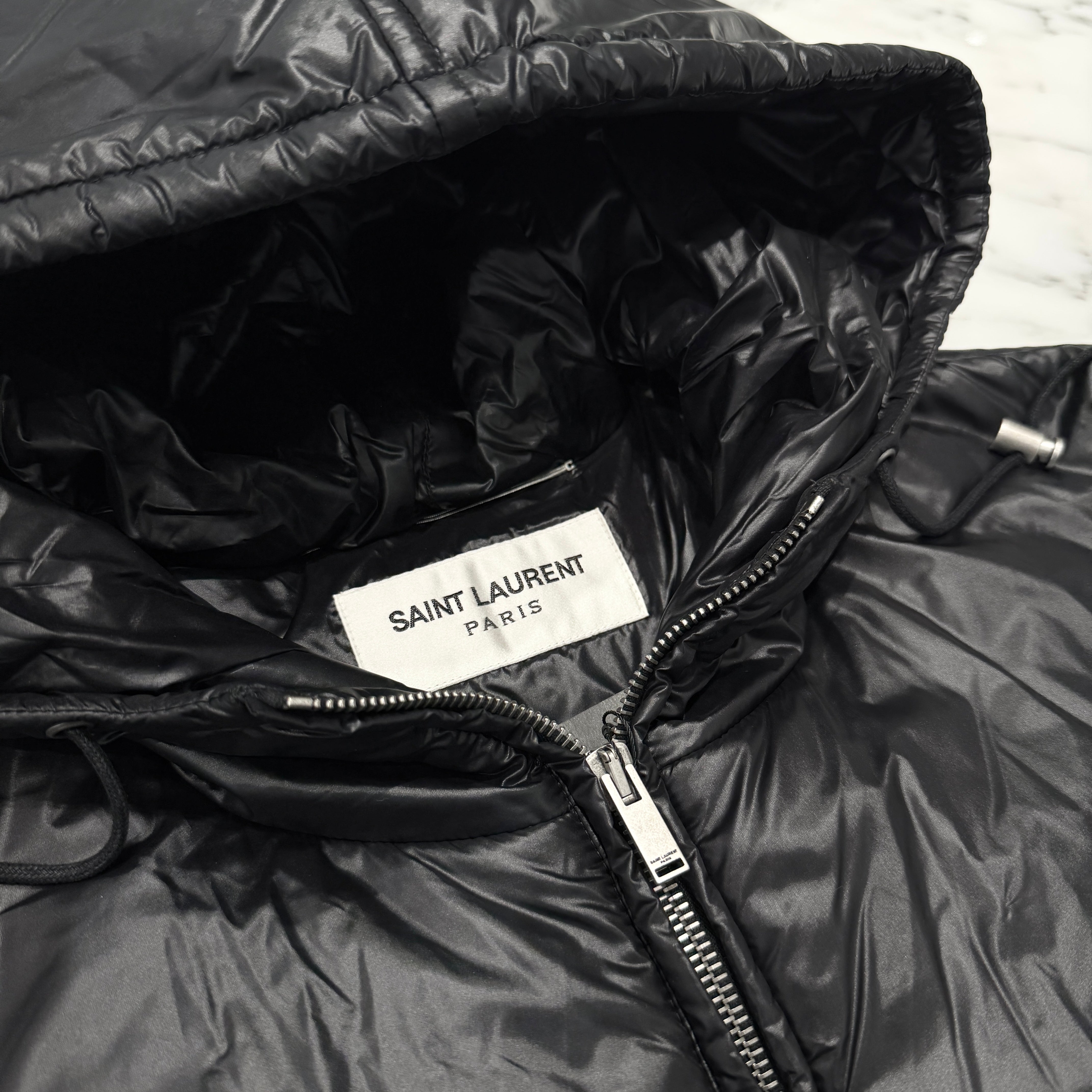 SAINT LAURENT PARIS 2023AW Cassandre Anorak Nylon Zip-Up Hoodie 758264 Y5F65 Size 50 サンローランパリ カサンドラ アノラック ナイロン ジップアップフーディ サイズ50