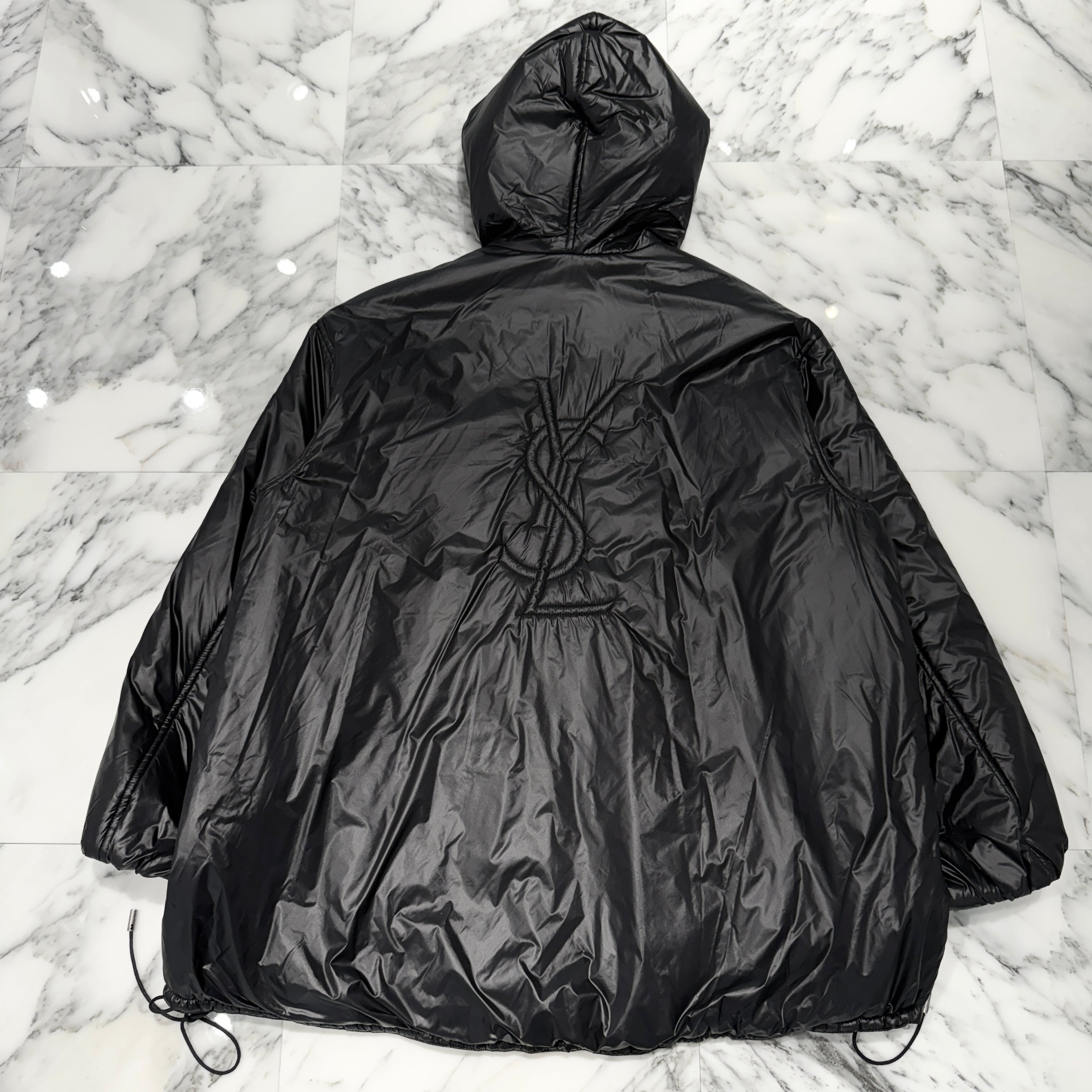 SAINT LAURENT PARIS 2023AW Cassandre Anorak Nylon Zip-Up Hoodie 758264 Y5F65 Size 50 サンローランパリ カサンドラ アノラック ナイロン ジップアップフーディ サイズ50