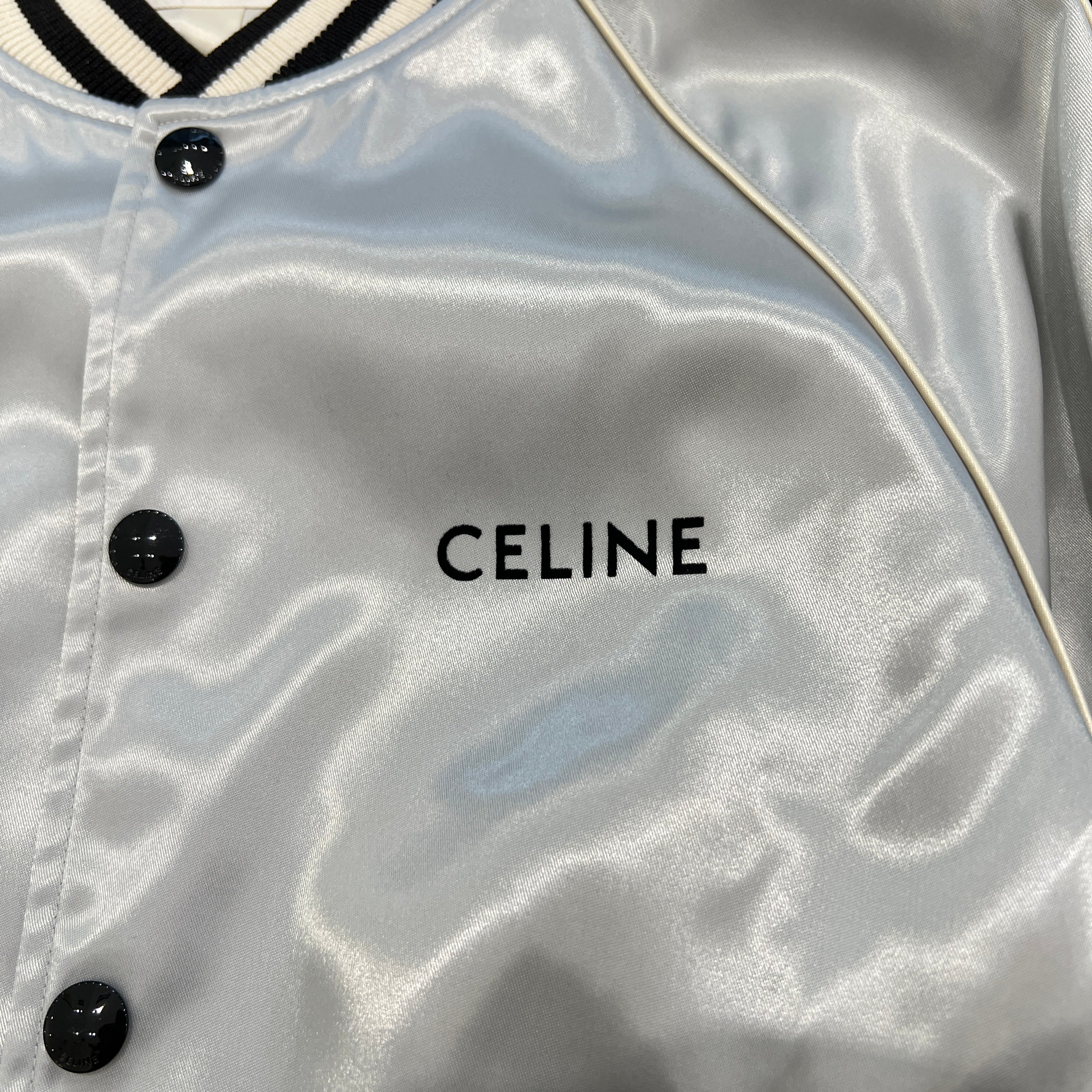 CELINE 2024SS Loose Teddy Jacket /Satin Finish Nylon 2W42B048S.08GC Size 50 セリーヌ ルーズテディジャケット / サテン仕上げ ナイロン サイズ50