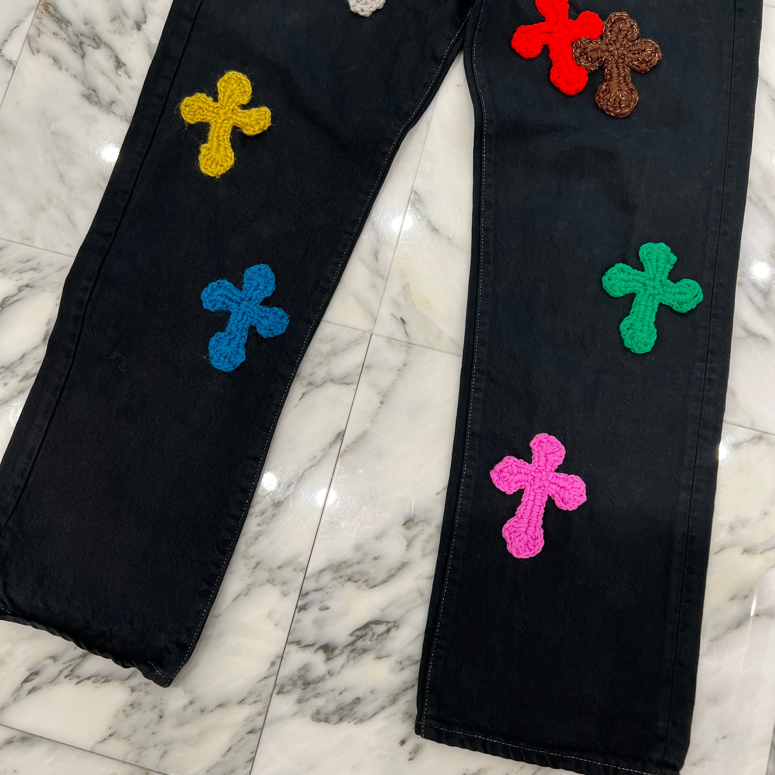 Y.A.R.N × Levi's 501 Body Knit Cross Denim Pants ヤーン×リーバイス 501 ボディ ニットクロス デニムパンツ