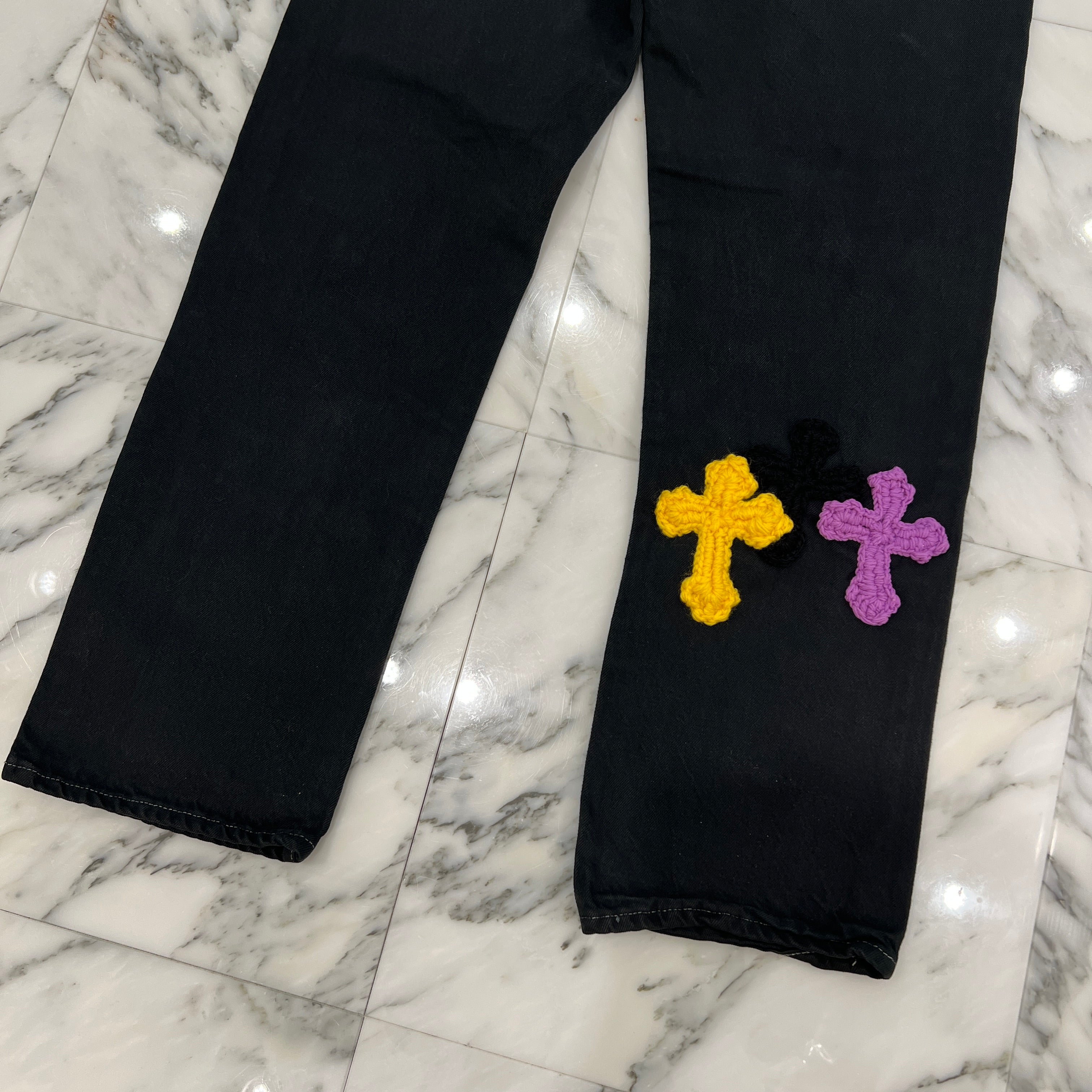 Y.A.R.N × Levi's 501 Body Knit Cross Denim Pants ヤーン×リーバイス 501 ボディ ニットクロス デニムパンツ