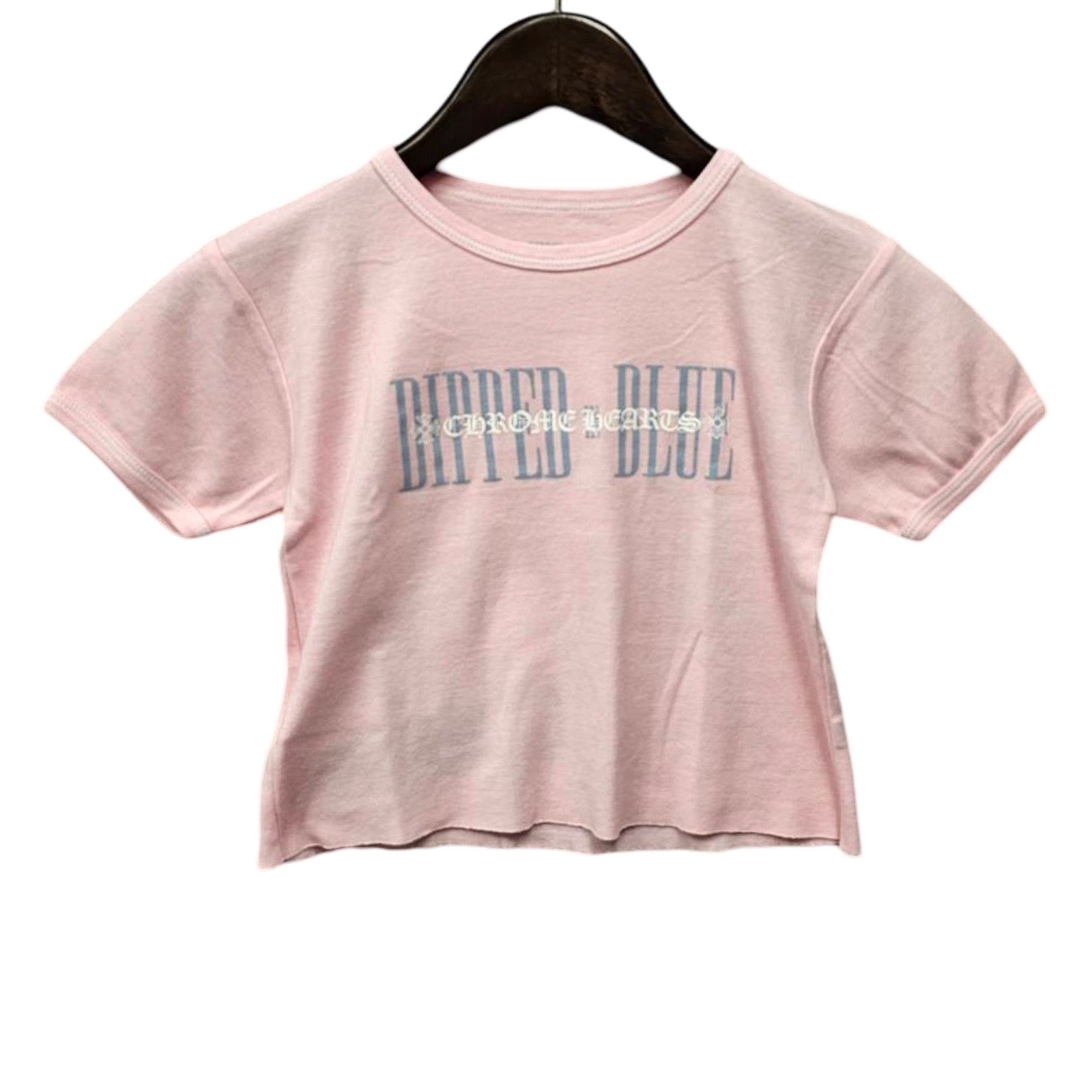 CHROME HEARTS Dipped In Blue Cropped Tee Size S