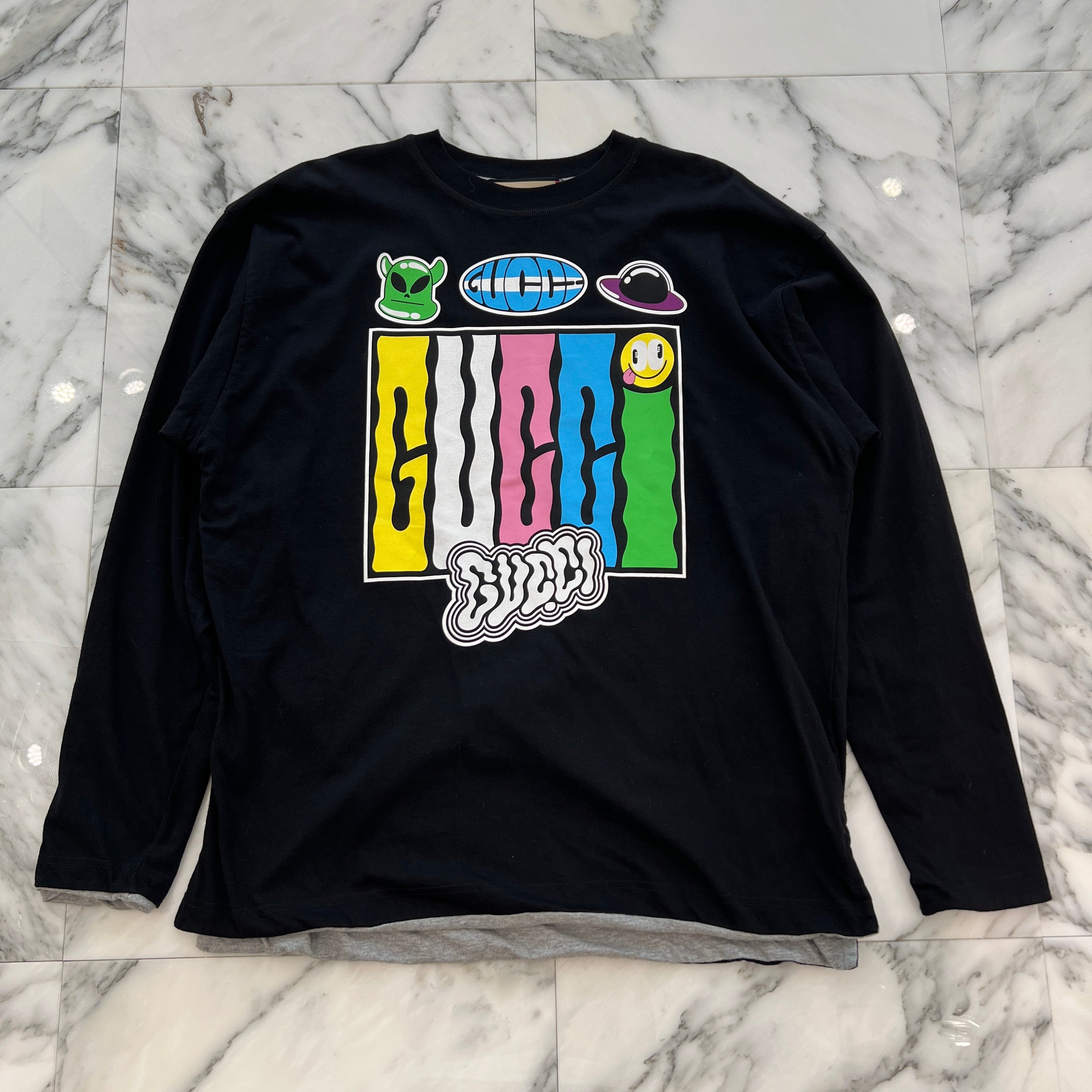 GUCCI 2025SS Reversible Cotton Jersey Tee 785221 XJGII Size S グッチ リバーシブル コットン ジャージー Tシャツ サイズS