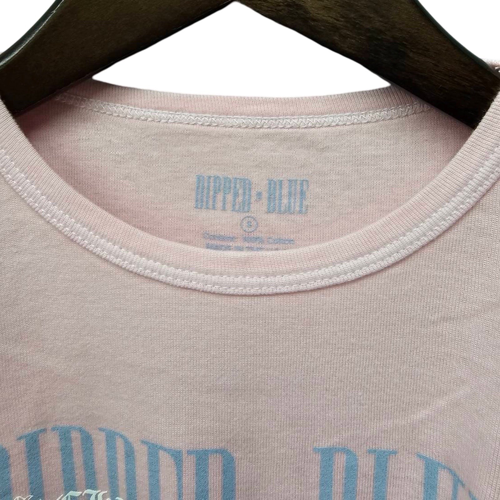 CHROME HEARTS Dipped In Blue Cropped Tee Size S