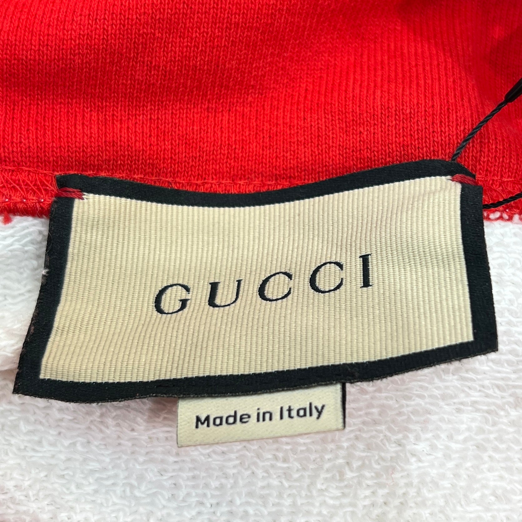 GUCCI 2024SS Strawberry Embroidery Jersey Hooded Sweat Shirt