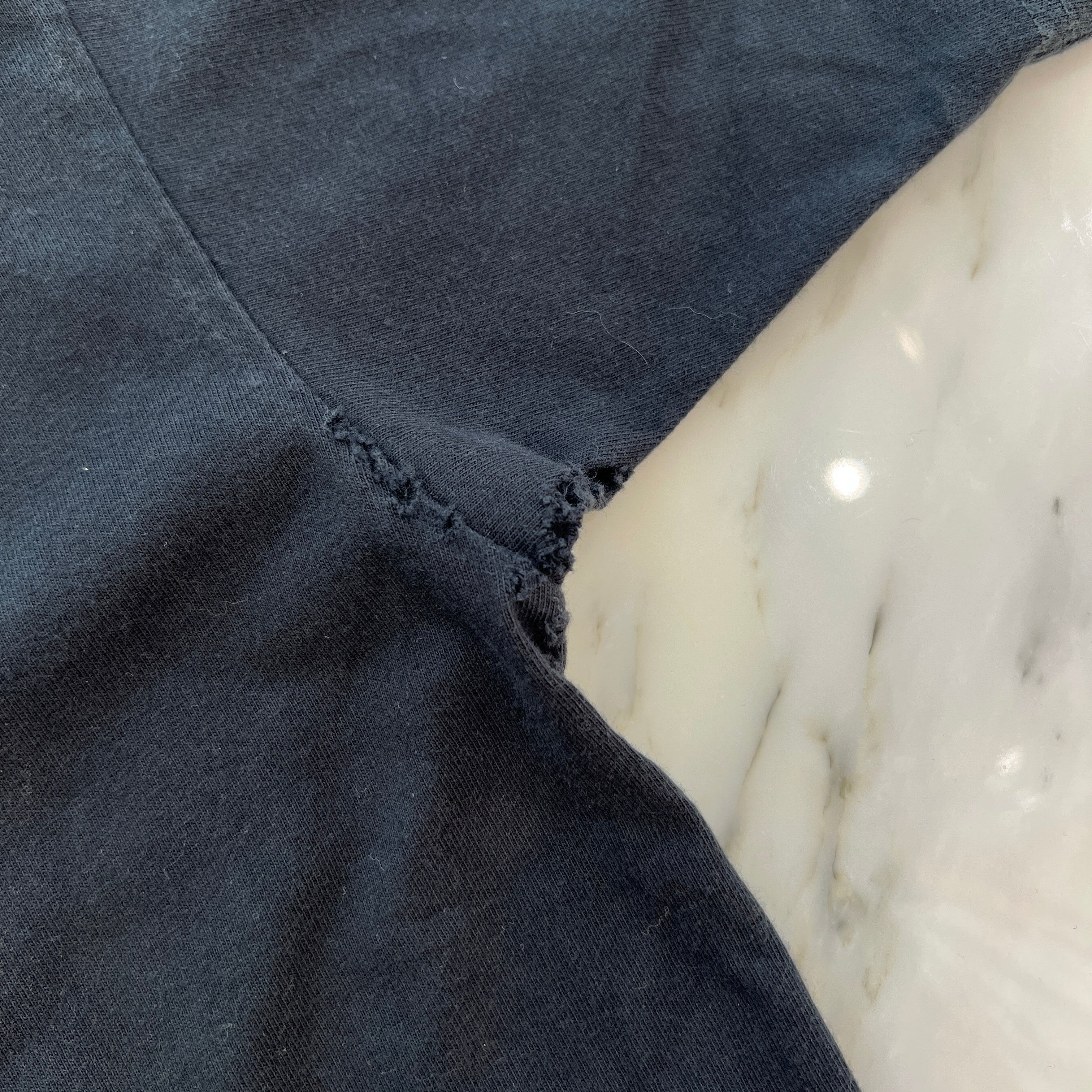 BALENCIAGA 2022SS Crushed Metal Logo Paint Tee 694575 TMV88 Size L バレンシアガ クラッシュ加工 メタルロゴ ペイント Tシャツ サイズL