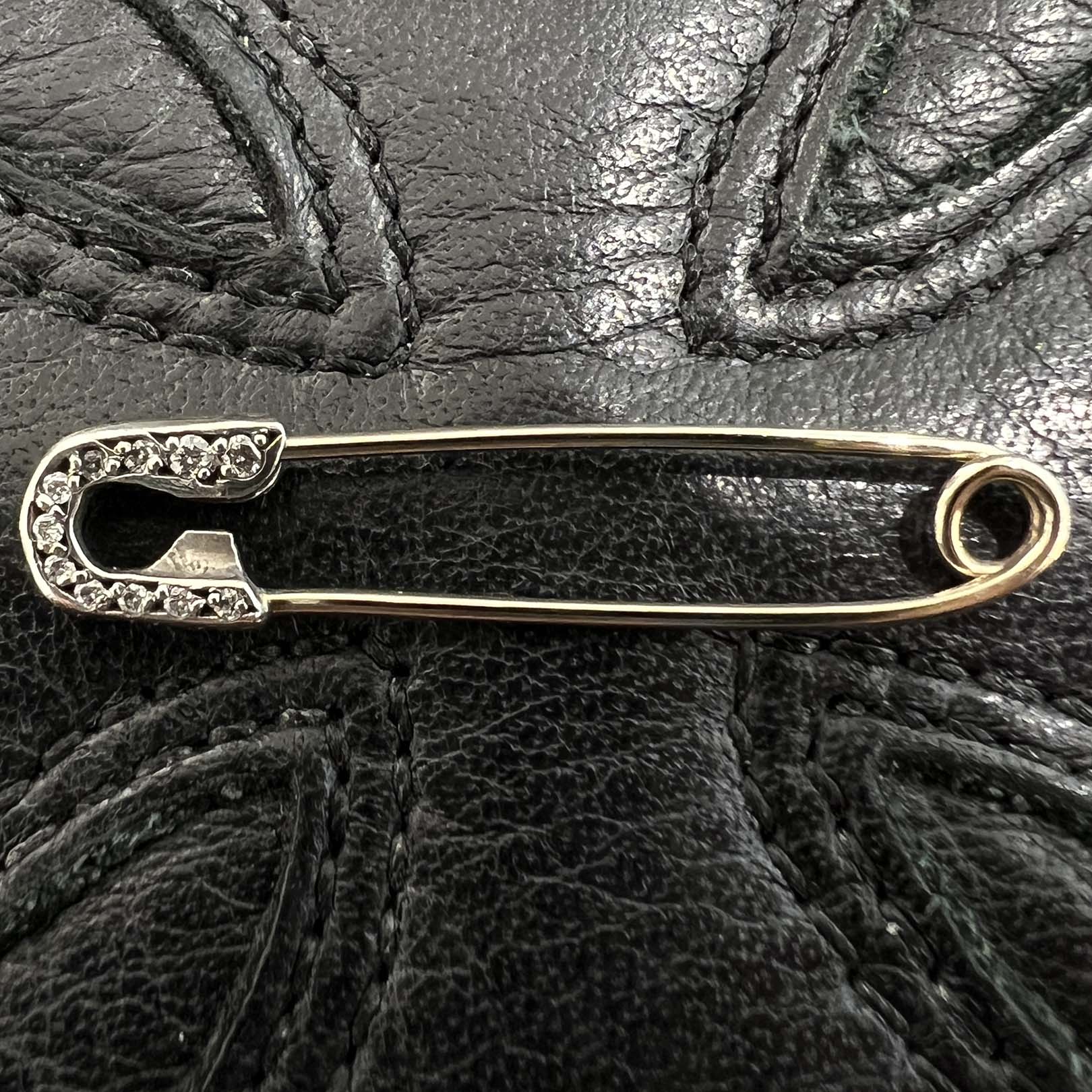 CHROME HEARTS Safety Pin Diamond Pendant Top クロムハーツ セーフティーピン ダイヤモンド ペンダントトップ シルバー925