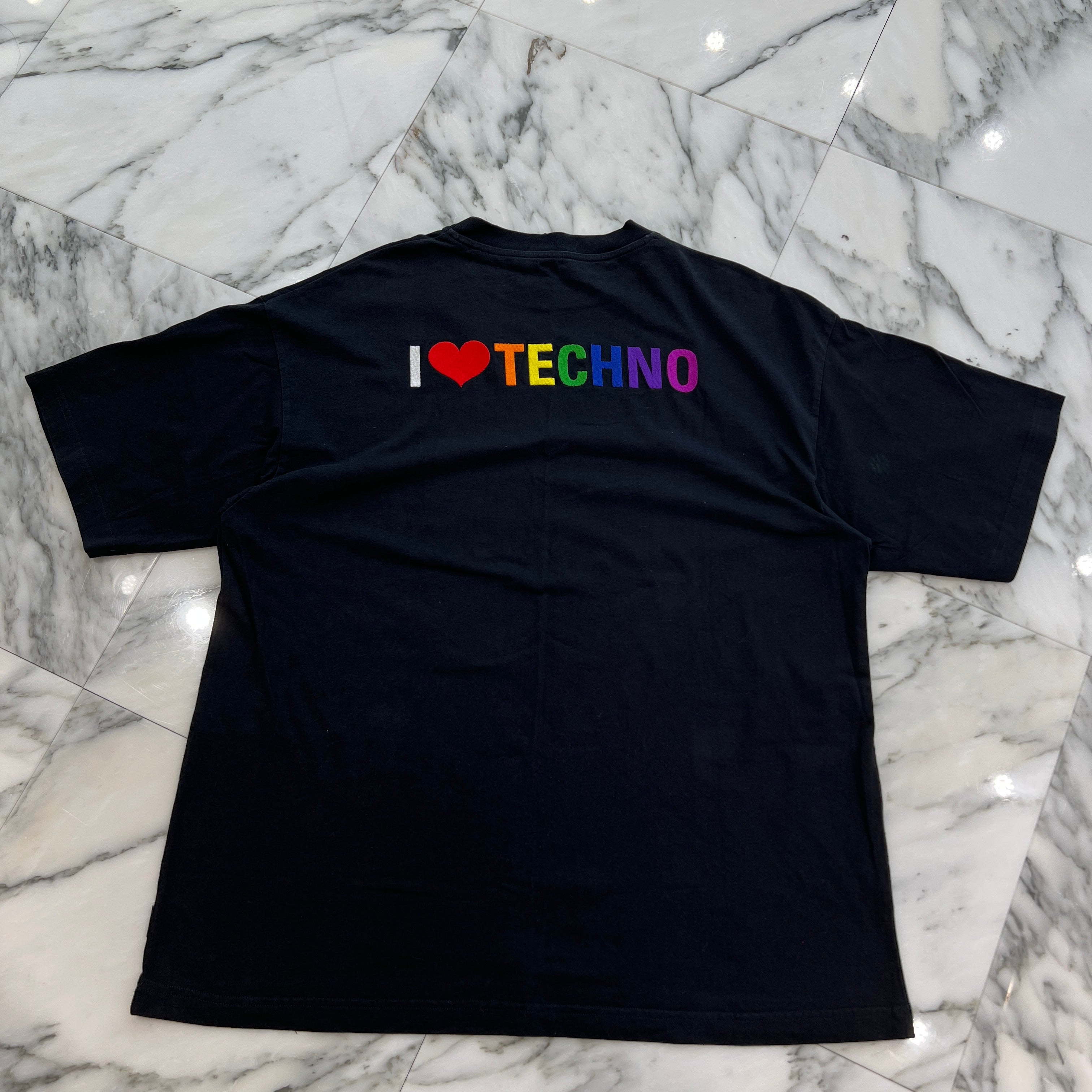 BALENCIAGA 2019SS  I Love Techno Cotton Tee 556133 TDV20 Size M バレンシアガ アイラブテクノ コットン Tシャツ サイズM