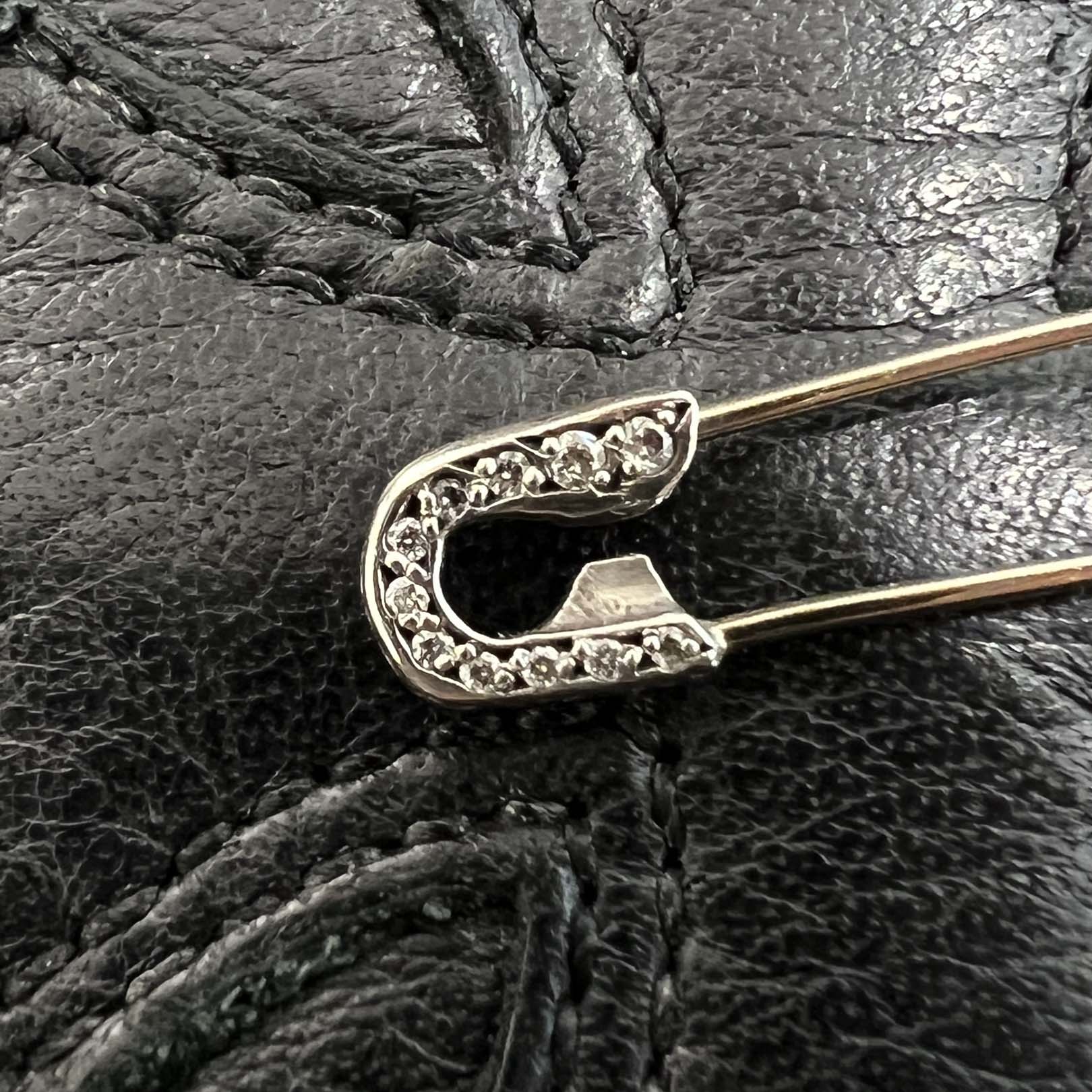 CHROME HEARTS Safety Pin Diamond Pendant Top クロムハーツ セーフティーピン ダイヤモンド ペンダントトップ シルバー925
