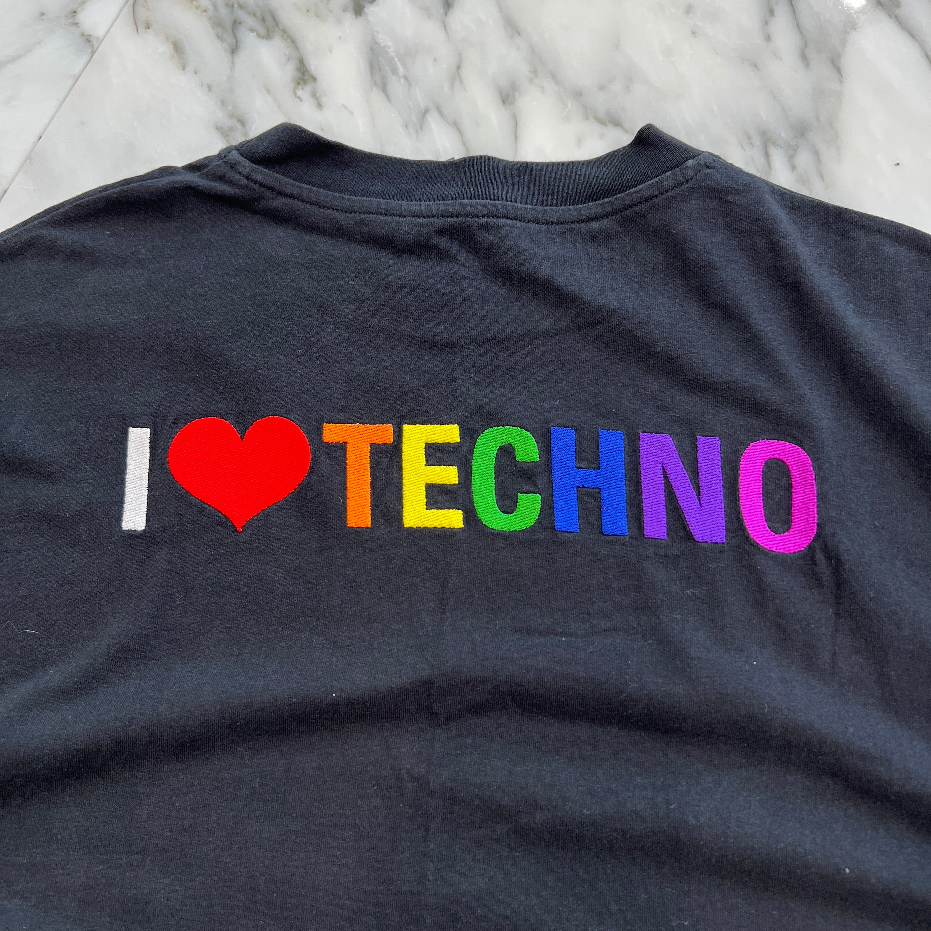 BALENCIAGA 2019SS  I Love Techno Cotton Tee 556133 TDV20 Size M バレンシアガ アイラブテクノ コットン Tシャツ サイズM