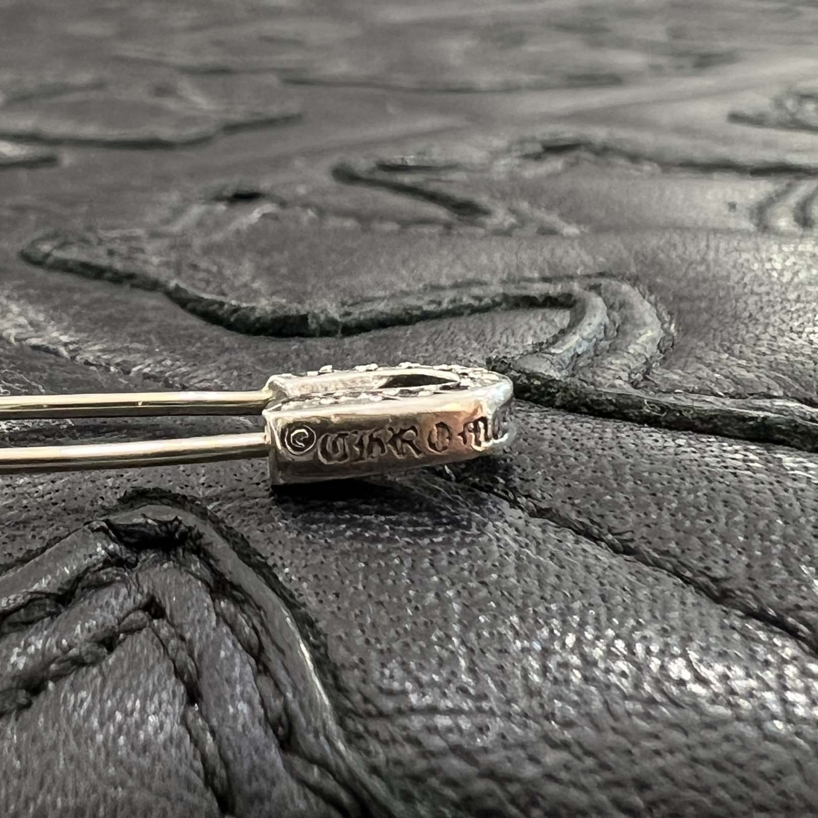 CHROME HEARTS Safety Pin Diamond Pendant Top クロムハーツ セーフティーピン ダイヤモンド ペンダントトップ シルバー925