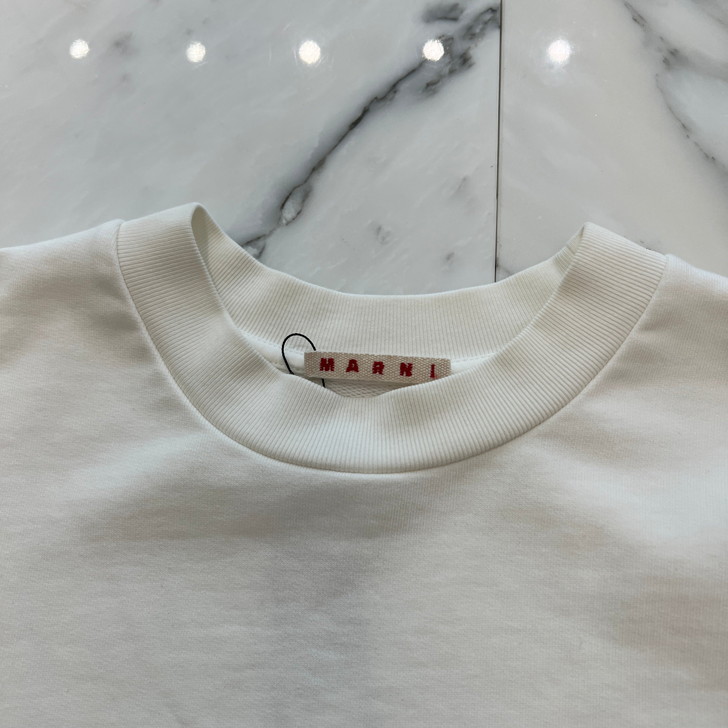 MARNI 2024AW Cotton Crew Neck Compact Logo Sweat Shirt FUMU0074P9 USCU87 Size 48 マルニ コットン クルーネック コンパクトロゴ スウェットシャツ サイズ48