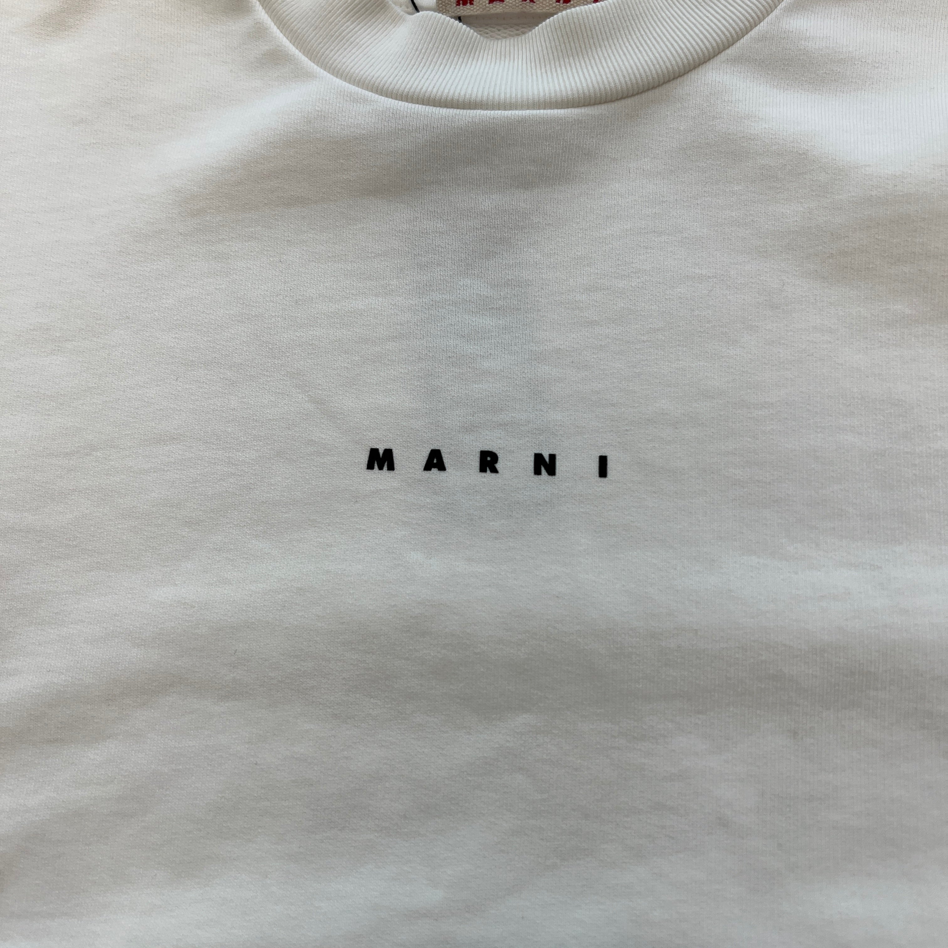 MARNI 2024AW Cotton Crew Neck Compact Logo Sweat Shirt FUMU0074P9 USCU87 Size 48 マルニ コットン クルーネック コンパクトロゴ スウェットシャツ サイズ48