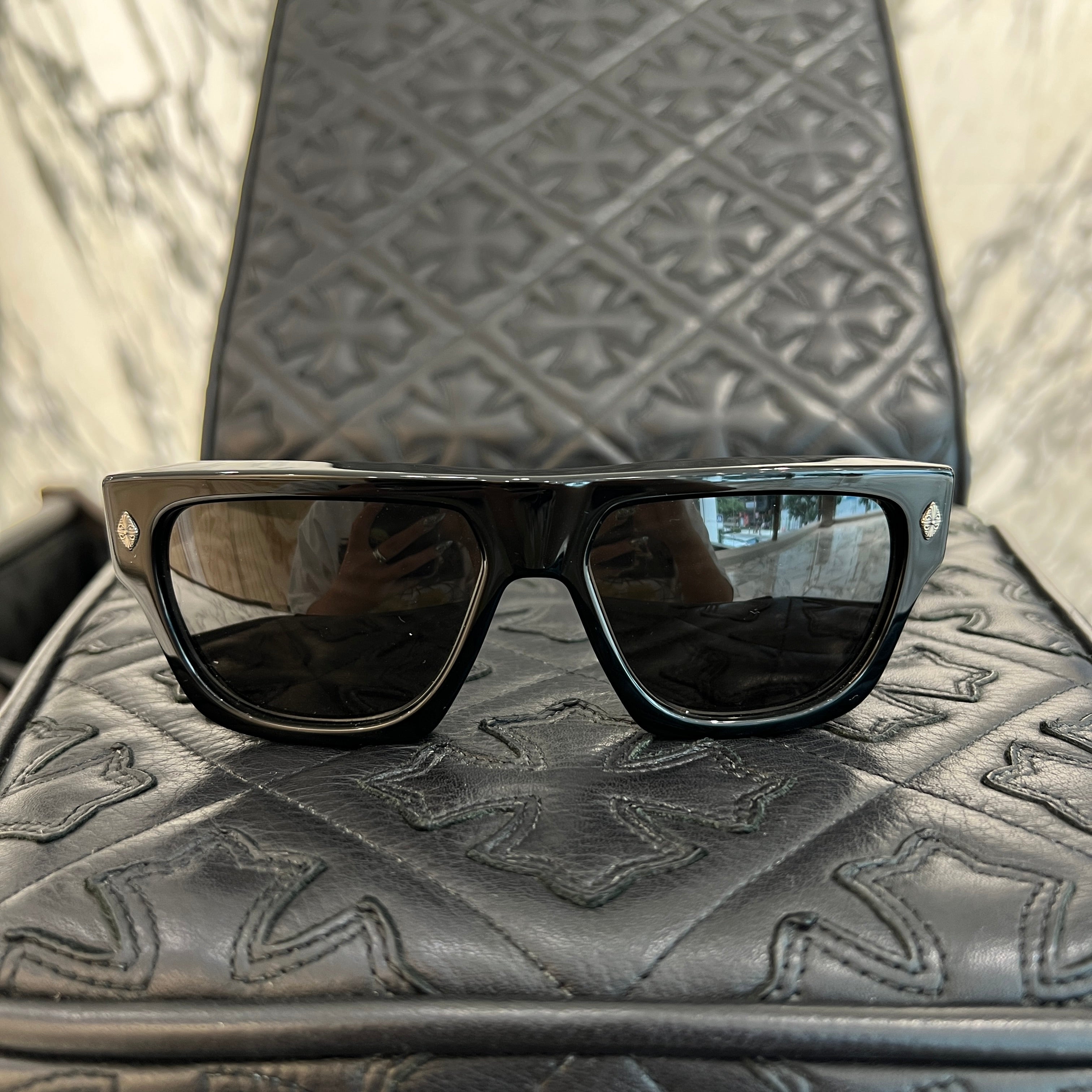 CHROME HEARTS DIG BIG サングラス Chrome Hearts DIG BIG BK/SS Black&Silver Glasses Frame - SRM