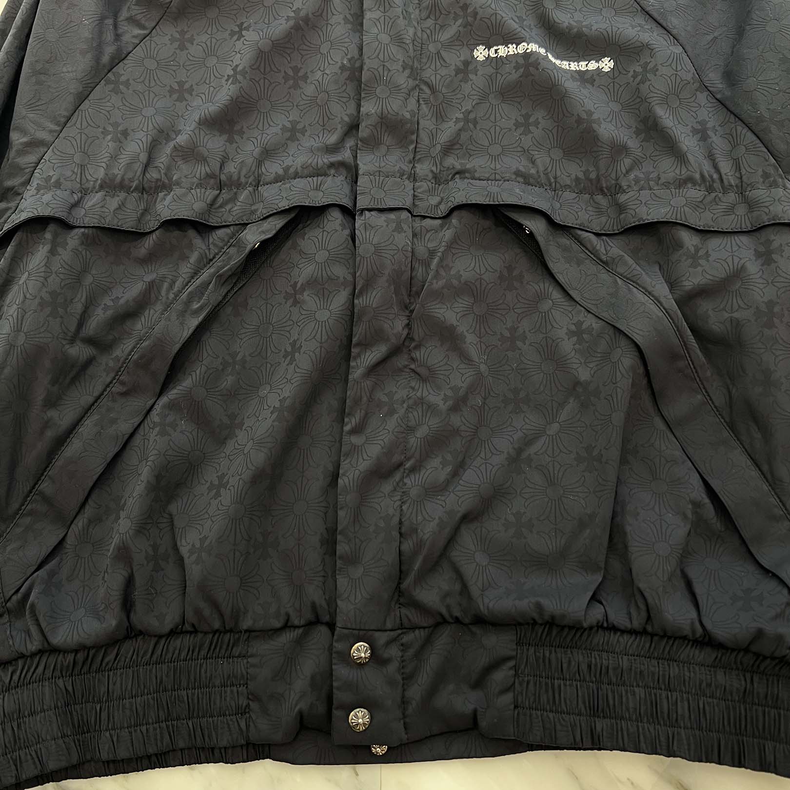 CHROME HEARTS Y NOT U Match Point Back USA Arch Logo Nylon Jacket Size L クロムハーツ ワイノット Uマッチポイント バックUSAアーチロゴ ナイロンジャケット サイズL