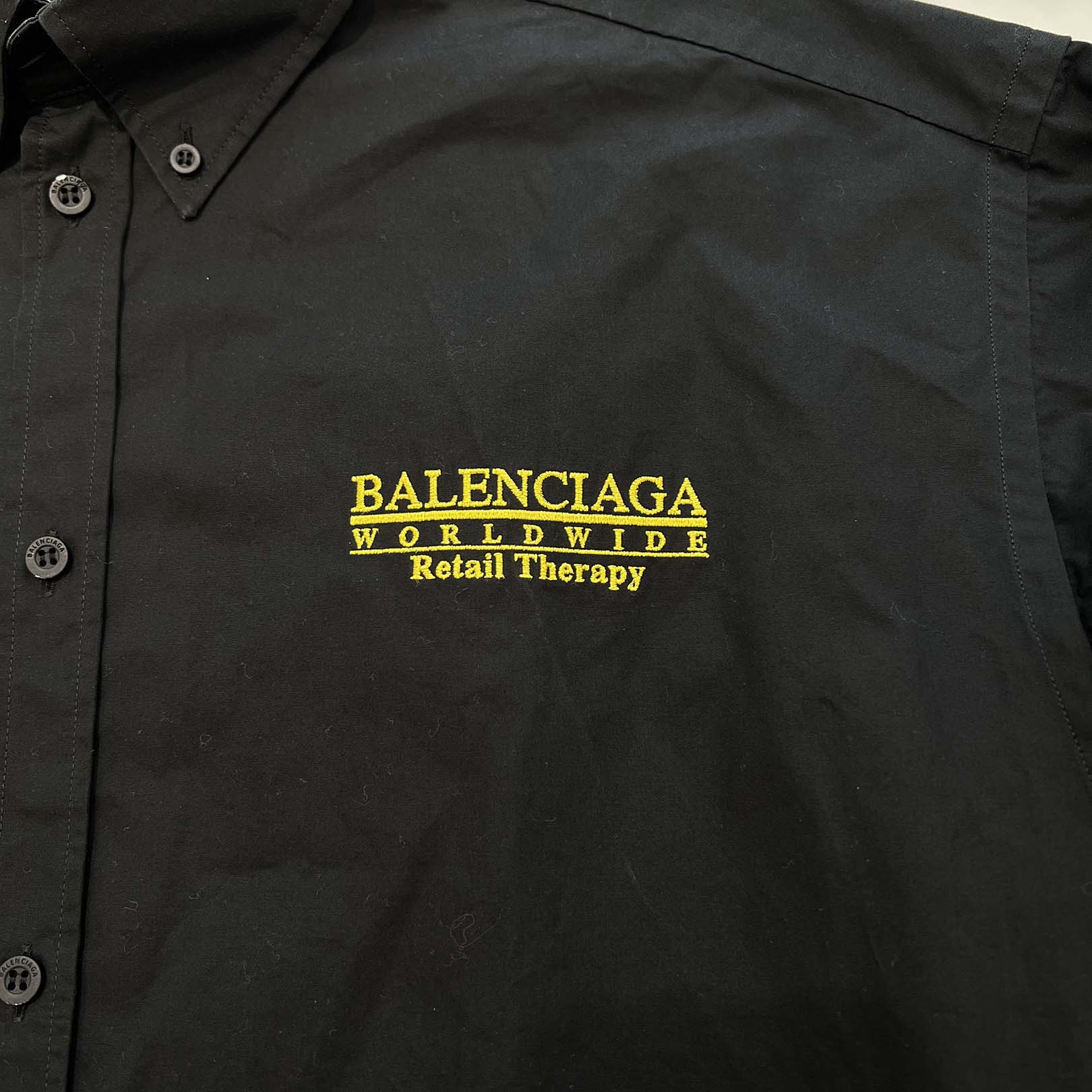 BALENCIAGA 2021SS Wardrobe Retail Therapy Shirt 675641 TYB18 Size 37 バレンシアガ ワードローブ リテールセラピー シャツ サイズ37