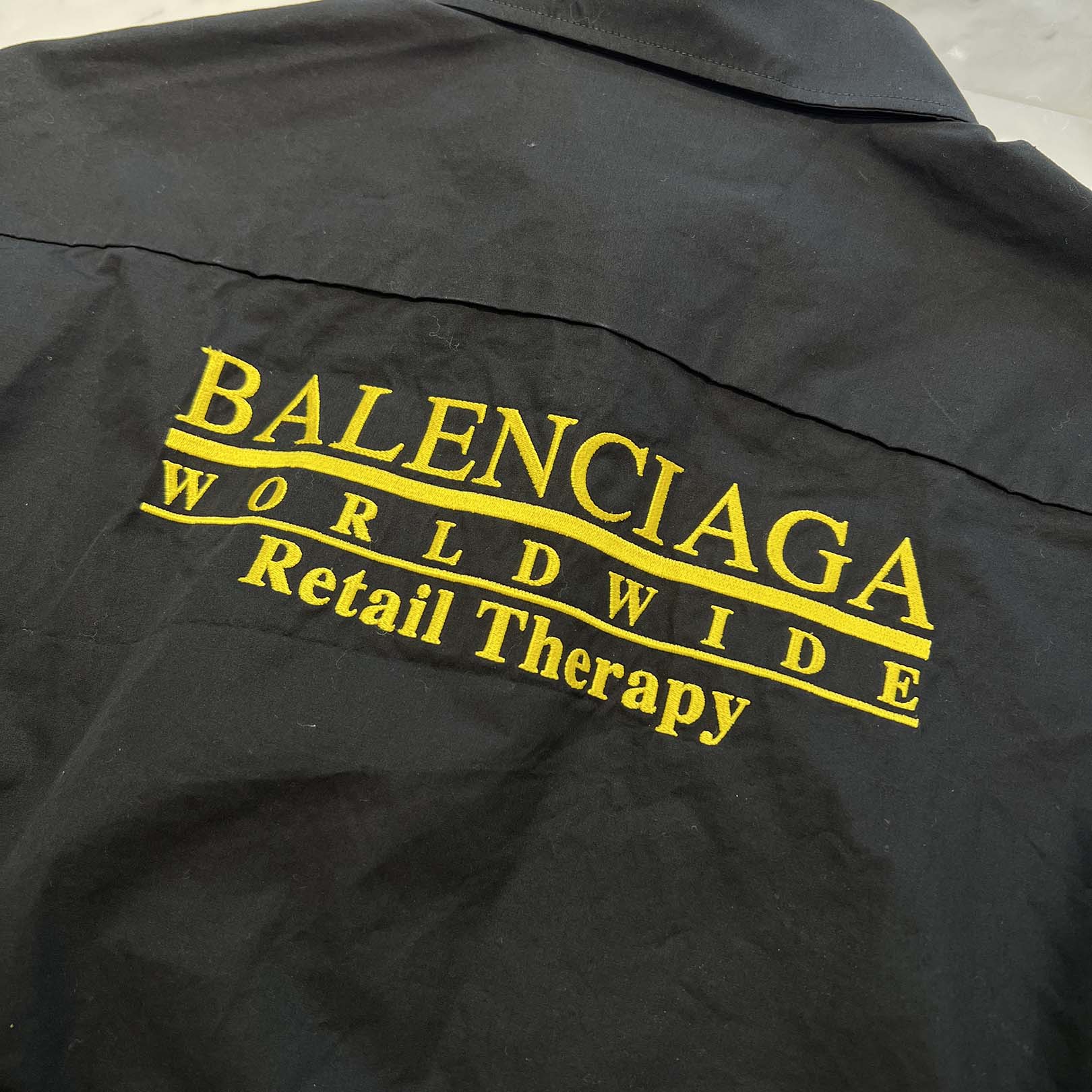 BALENCIAGA 2021SS Wardrobe Retail Therapy Shirt 675641 TYB18 Size 37 バレンシアガ ワードローブ リテールセラピー シャツ サイズ37