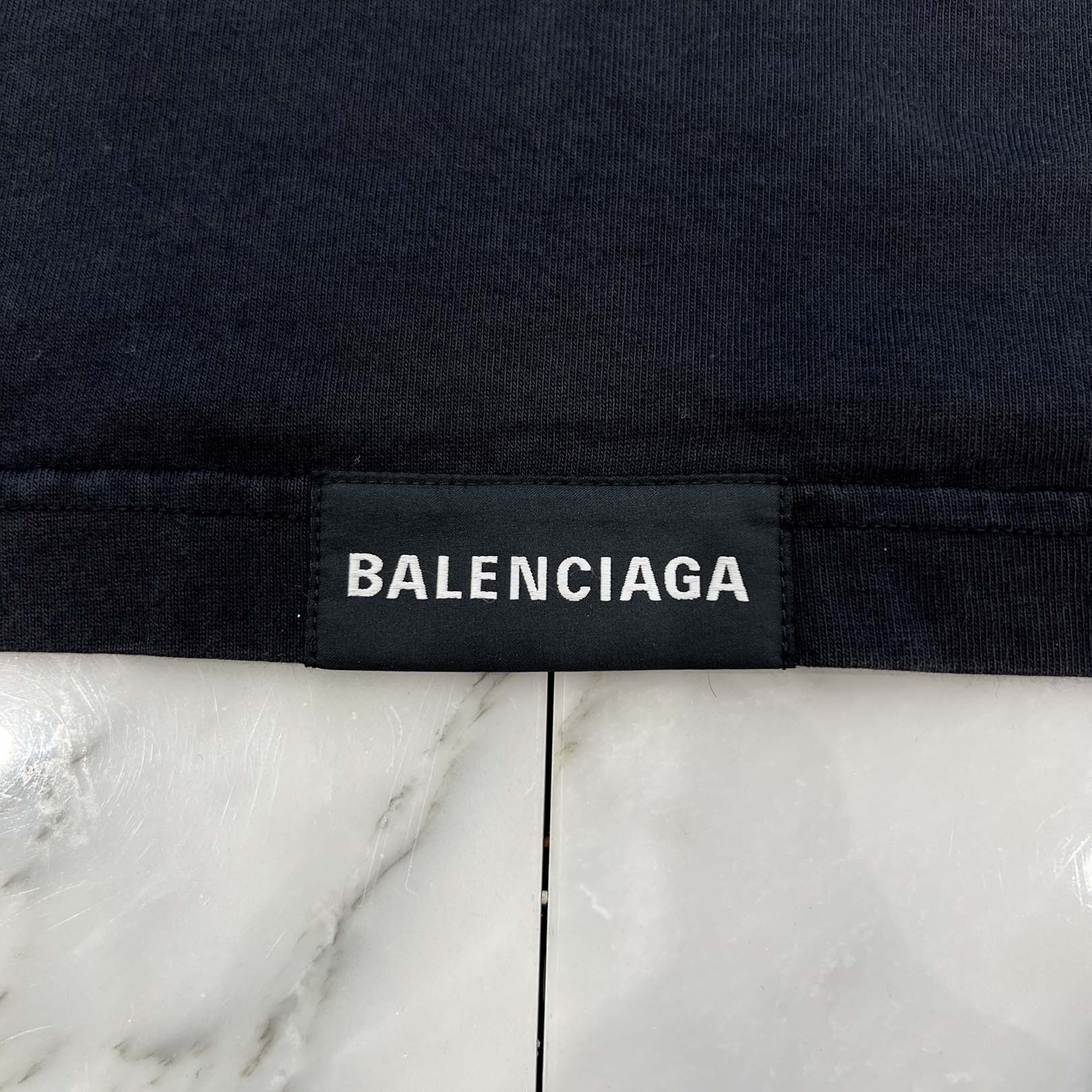 BALENCIAGA 2021SS Back Label Oversized Long Sleeve Tee 693949 TMVC1 Size L バレンシアガ バックラベル オーバーサイズ ロングスリーブTシャツ サイズL