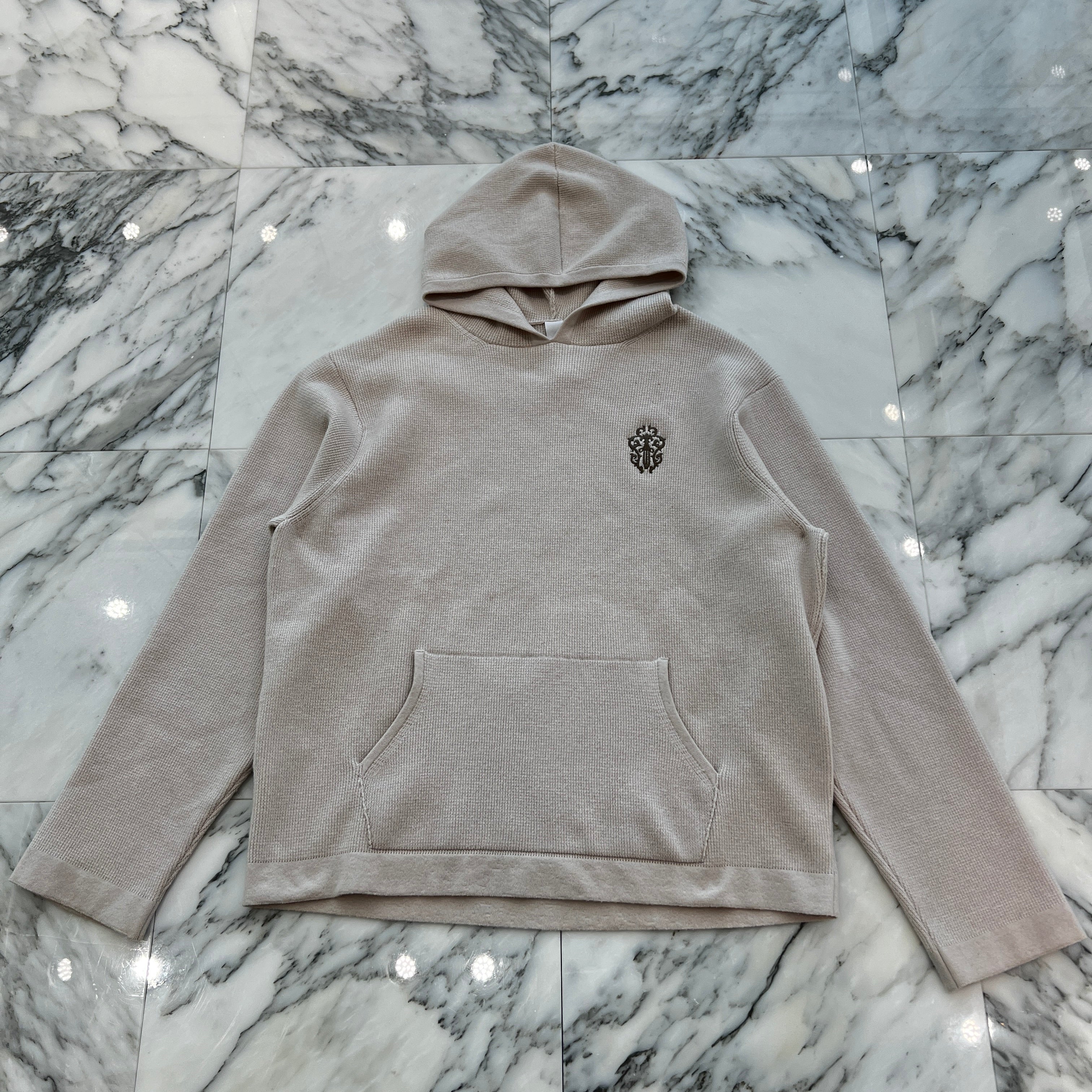 CHROME HEARTS YNOT Vine Dagger Embroidery Cashmere Knit Hoodie Size L クロムハーツ ワイノット ヴァインダガー ロゴ刺繍 カシミヤニットフーディー サイズL