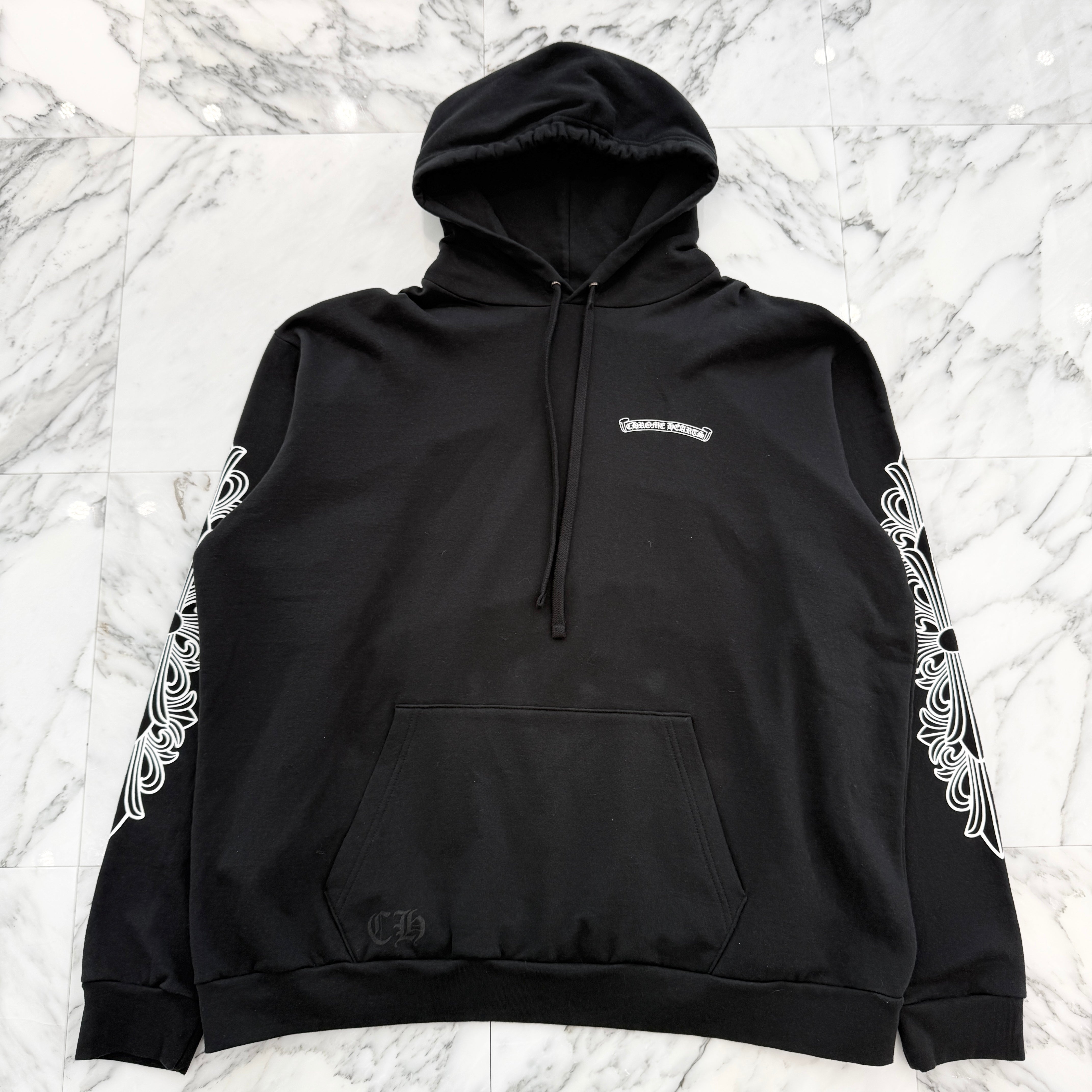 CHROME HEARTS Dagger Eye Chart Pullover Hoodie Size XXL クロム