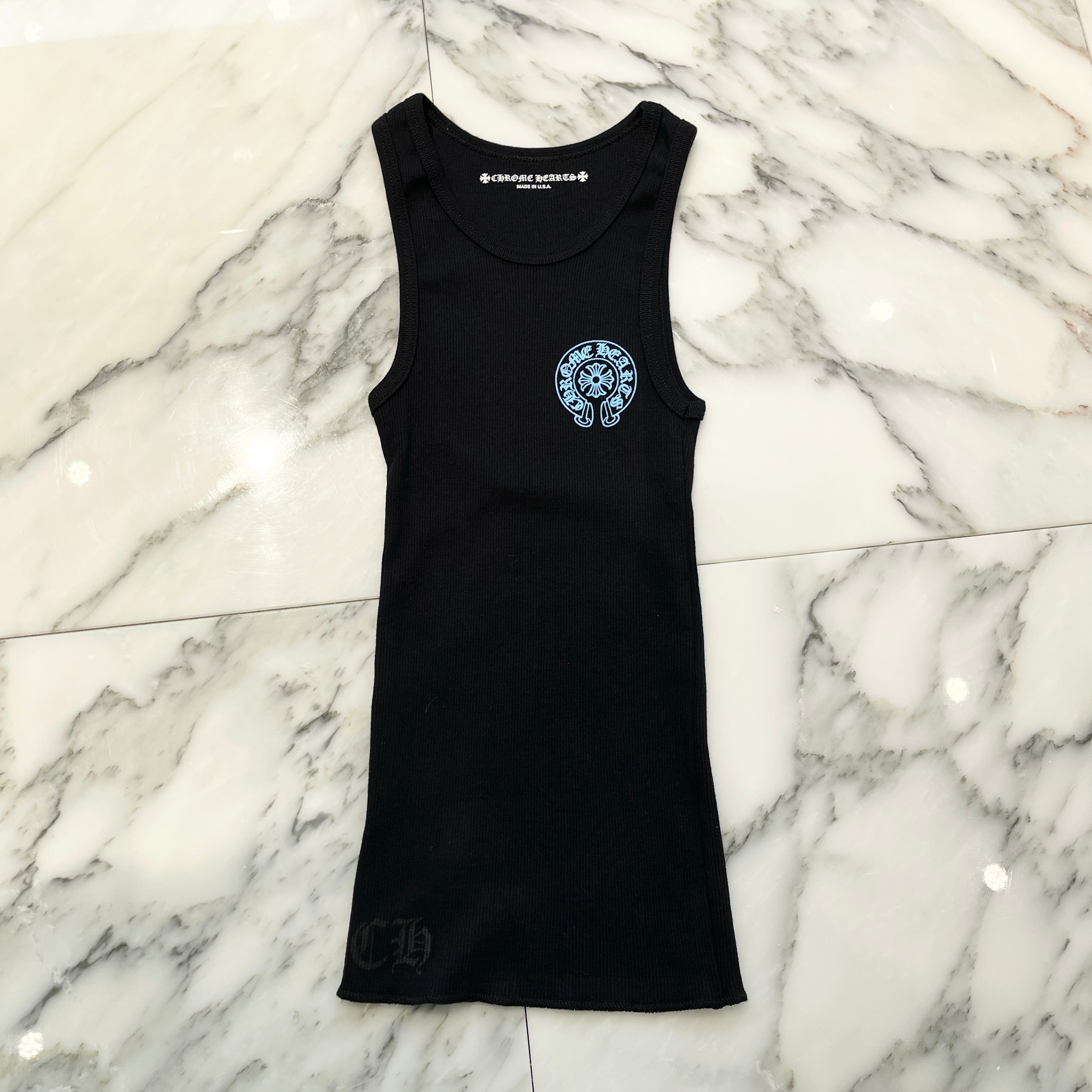 CHROME HEARTS Back Horseshoe Print Baby Tank Top Size 6Y クロムハ―ツ バックホースシュー プリント ベビー タンクトップ サイズ6Y