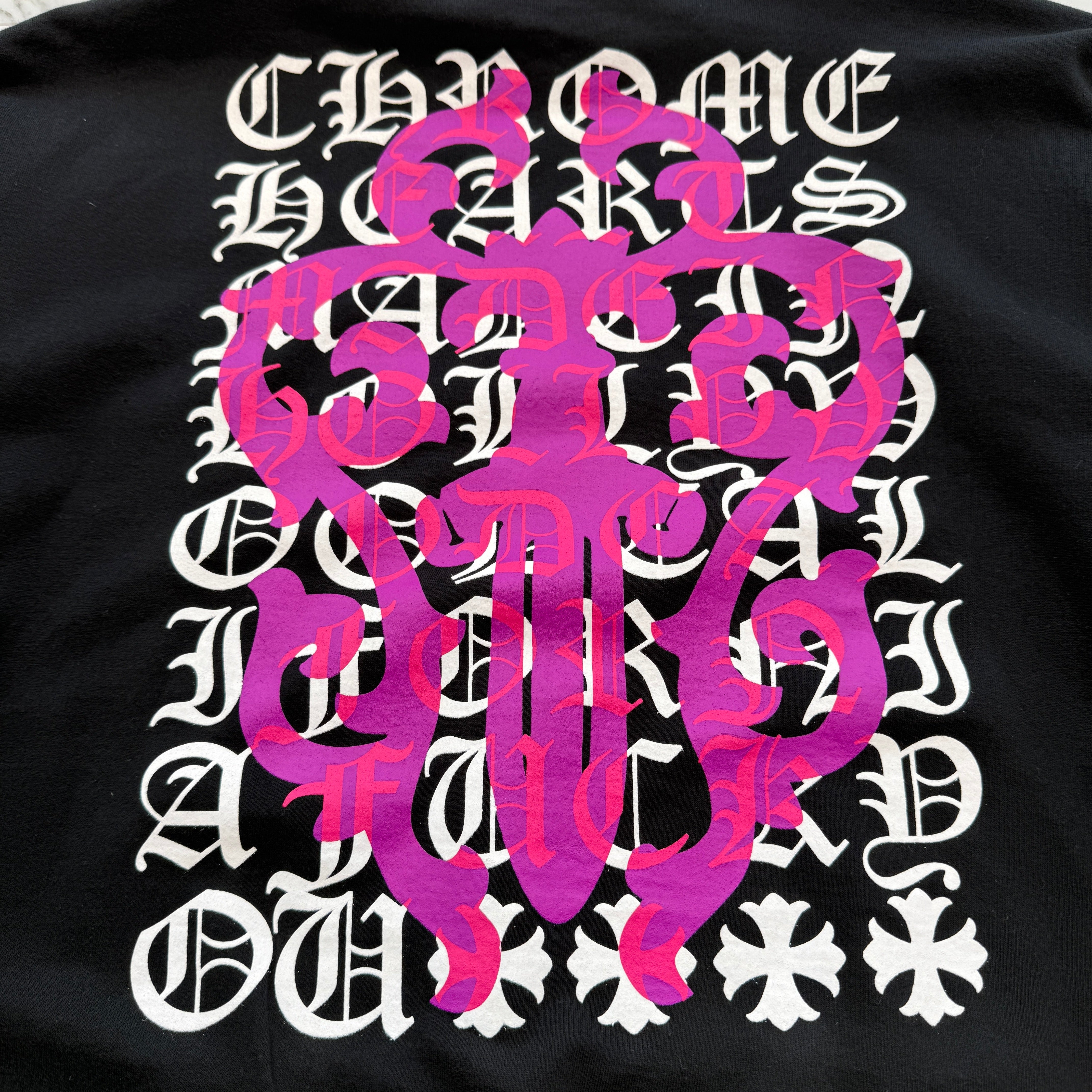 CHROME HEARTS Dagger Eye Chart Pullover Hoodie Size XXL クロム