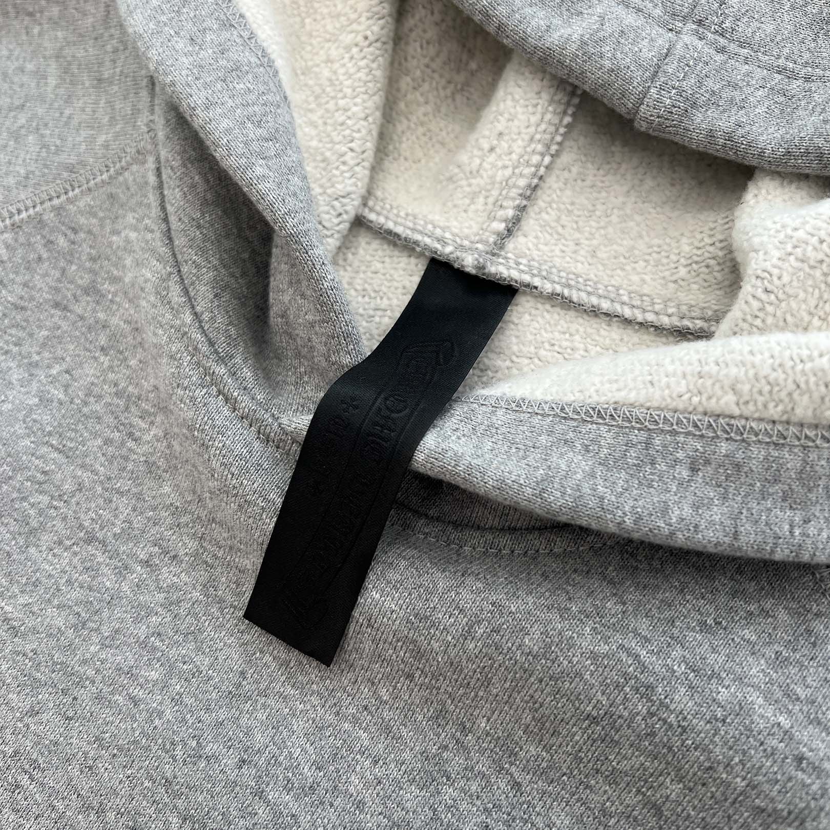 CHROME HEARTS Y NOT Cemetery Cross Leather Patch Pullover Hoodie