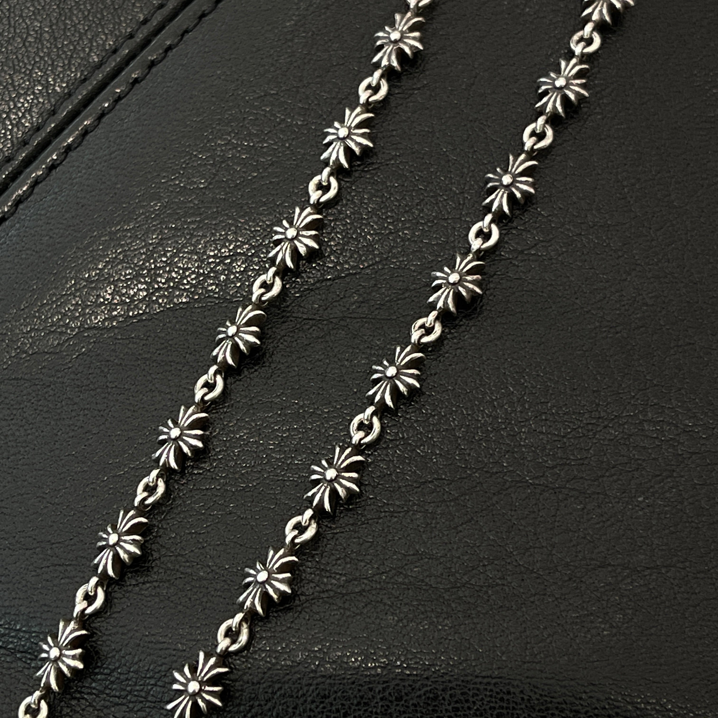 CHROME HEARTS Rosary Chalk CH Plus Chain Necklace クロムハ―ツ ロザリオ チョーク CHプラス チェーン ネックレス