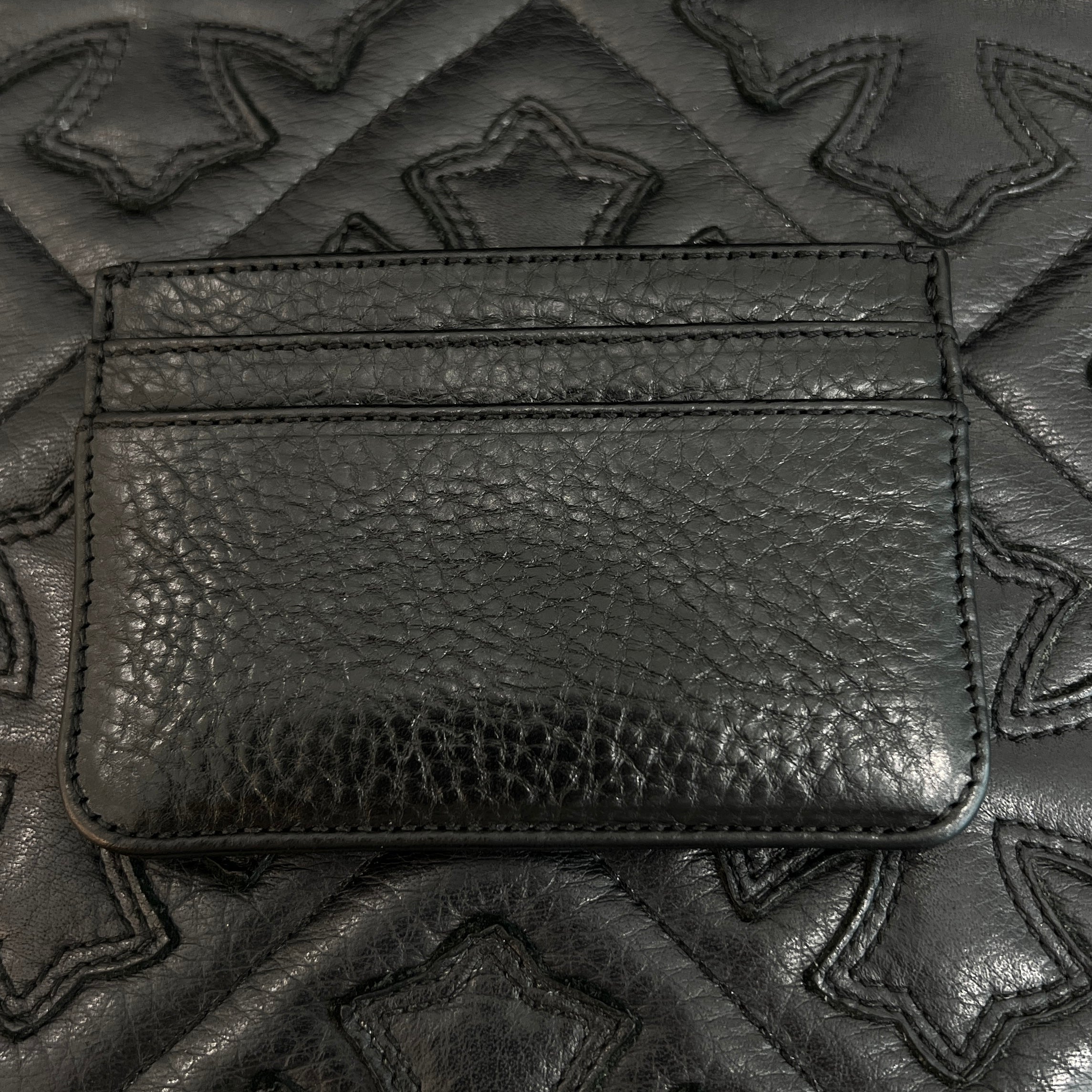CHROME HEARTS Scroll Double Side Leather Card Case クロム