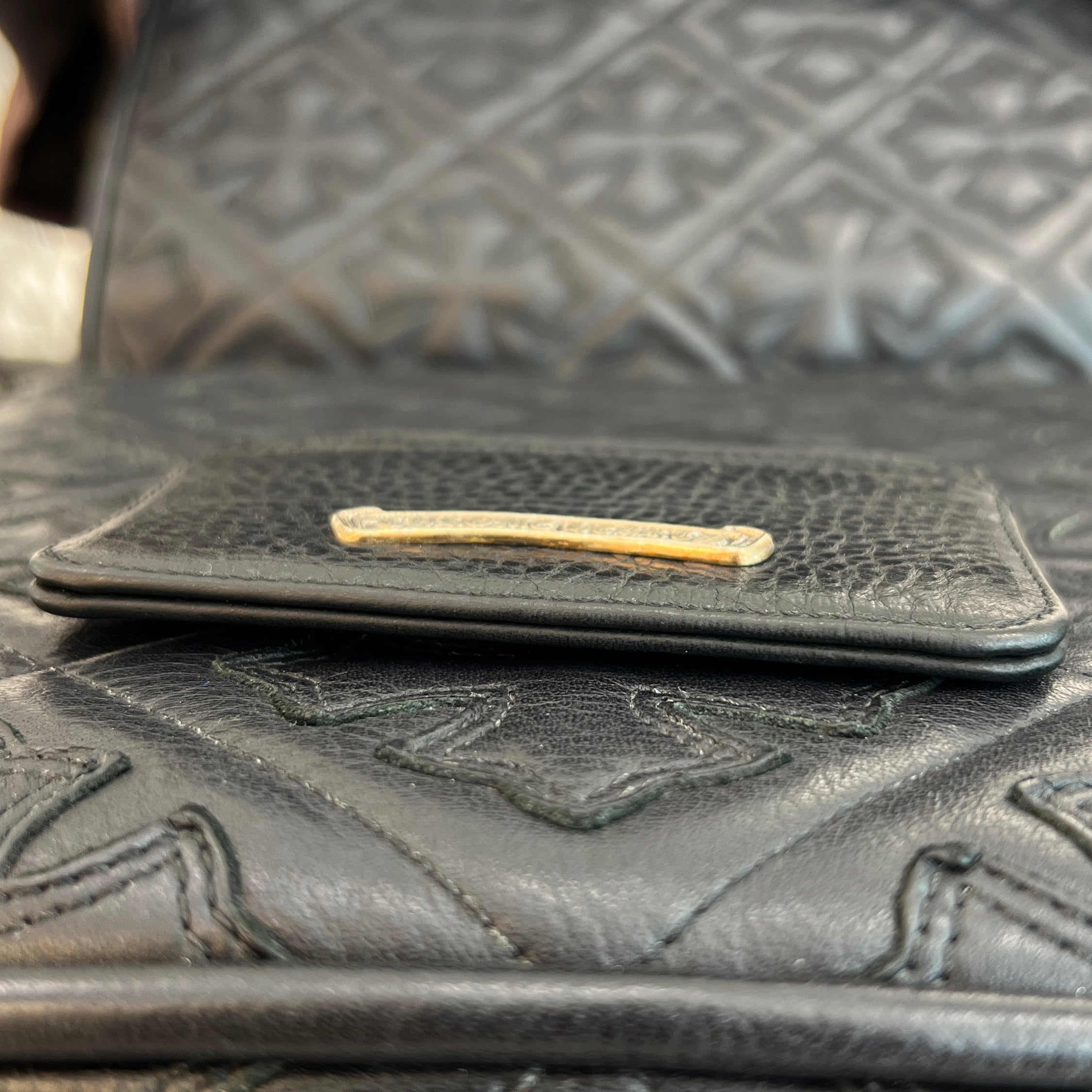 CHROME HEARTS Scroll Double Side Leather Card Case クロムハーツ スクロール ダブルサイド レザーカードケース