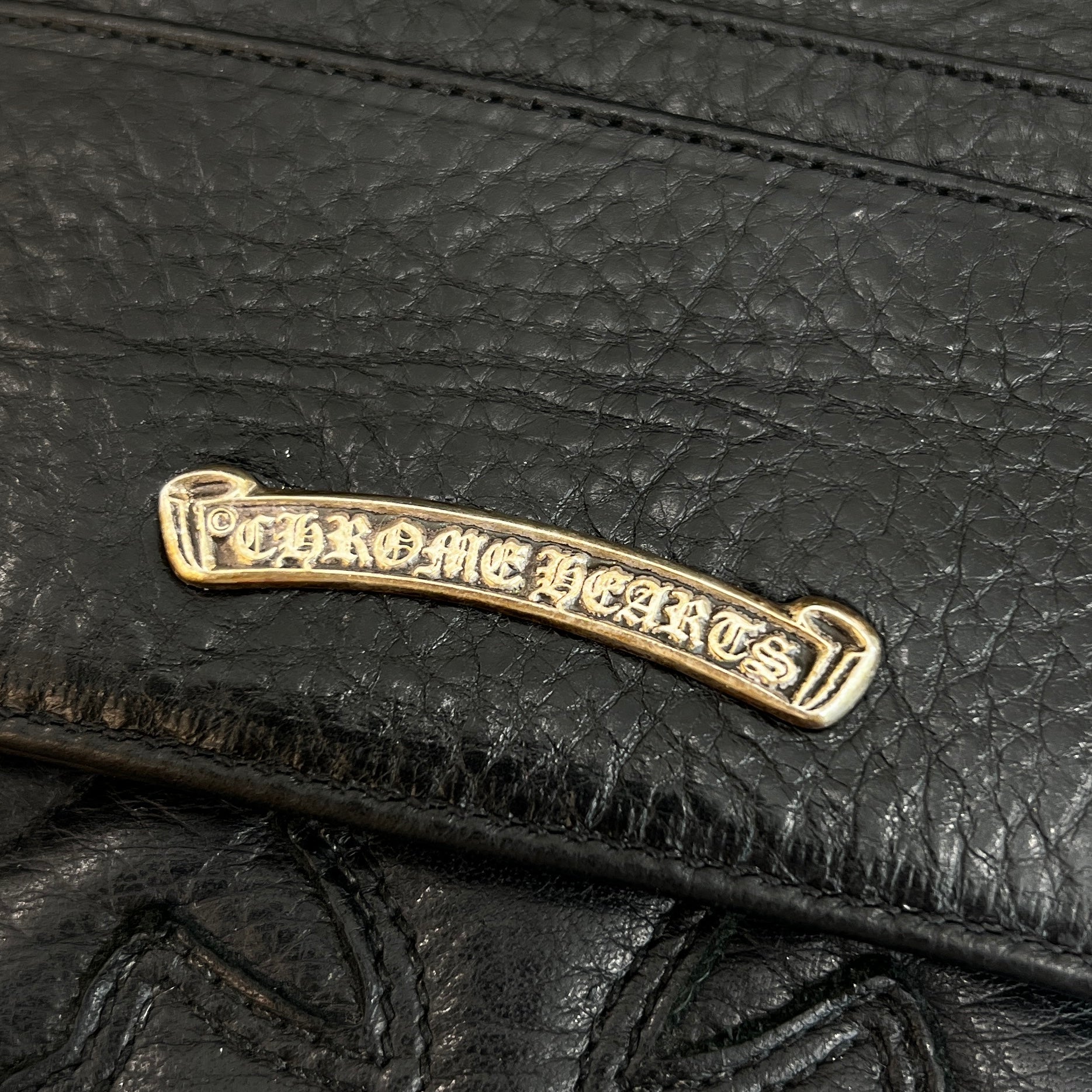 CHROME HEARTS Scroll Double Side Leather Card Case クロムハーツ スクロール ダブルサイド レザーカードケース