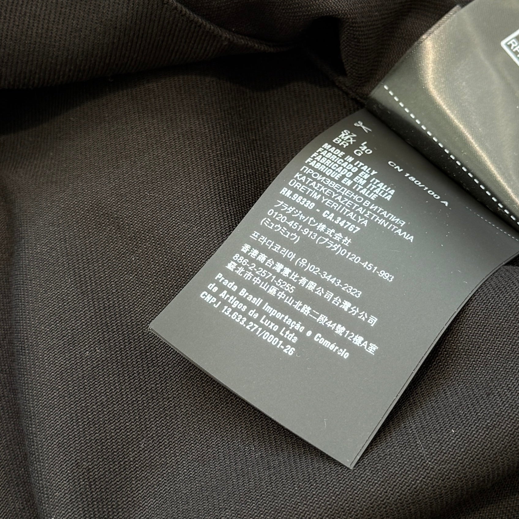 PRADA 2025SS Triangle Logo Black Cotton Jacket SGC830 S000 11BZ Size L プラダ トライアングルロゴ ブラックコットンジャケット サイズL