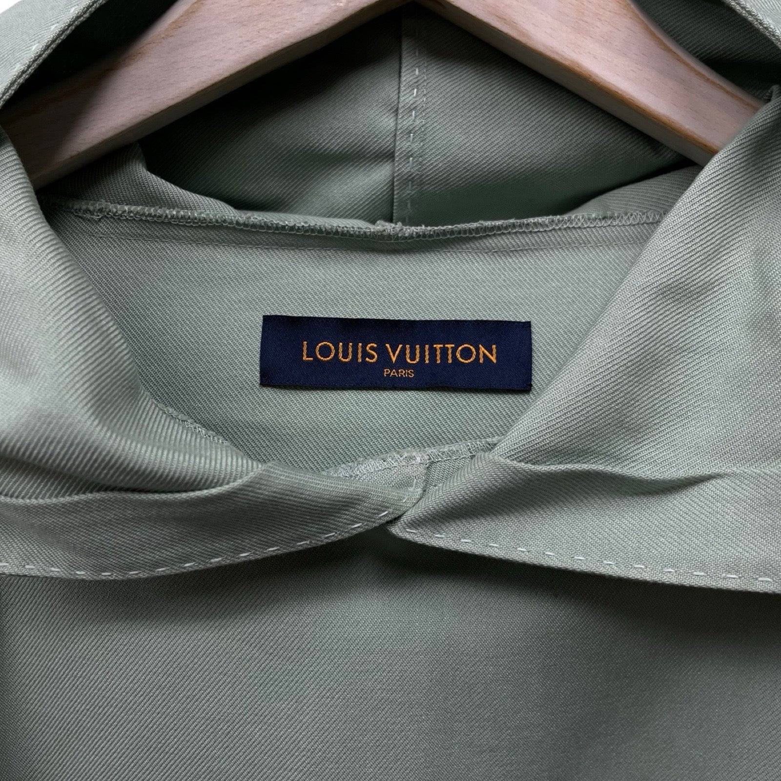 LOUIS VUITTON 2019AW Cotton Leather Tag Hoodie Size XXL