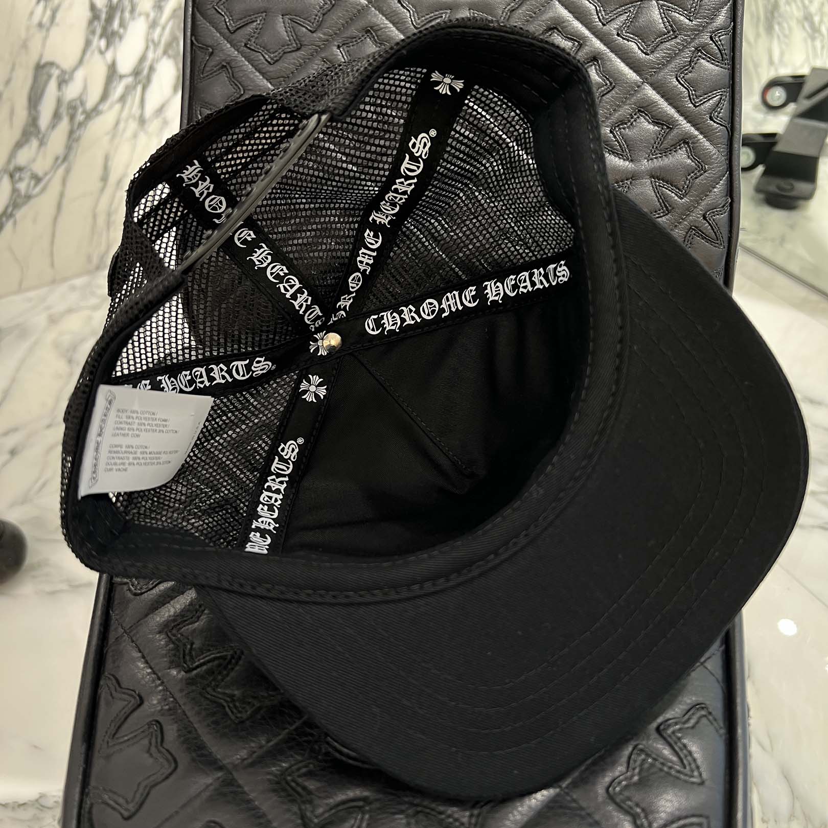 CHROME HEARTS Camo Triple Cross Leather Patch Trucker Cap ONE SIZE (51-61) クロムハーツ カモ トリプルクロス レザーパッチ トラッカーキャップ サイズONE SIZE (51-61)