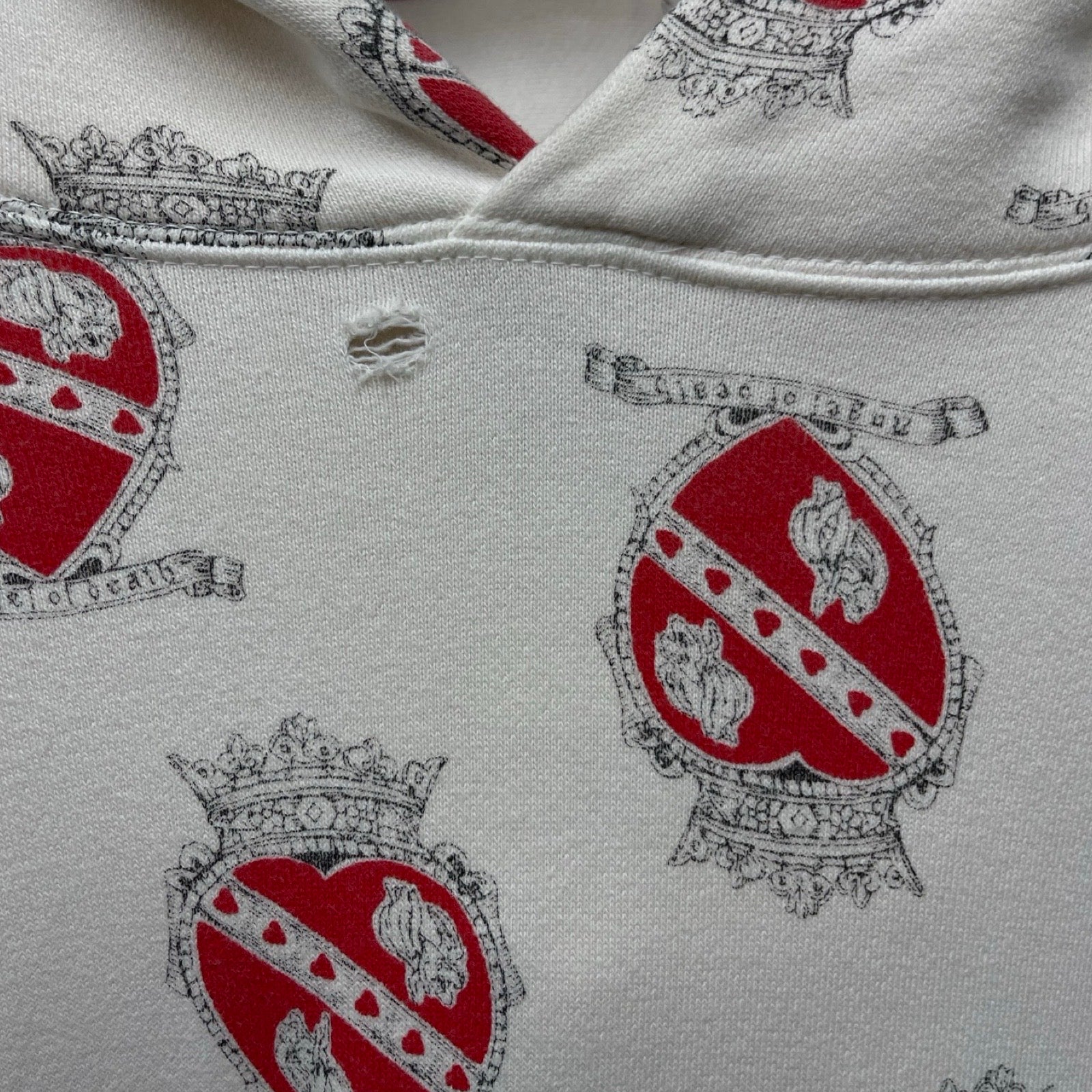 SAINT Mxxxxxx 2021SS Heart Print Hoodie SM-S21-0000-028 Size M