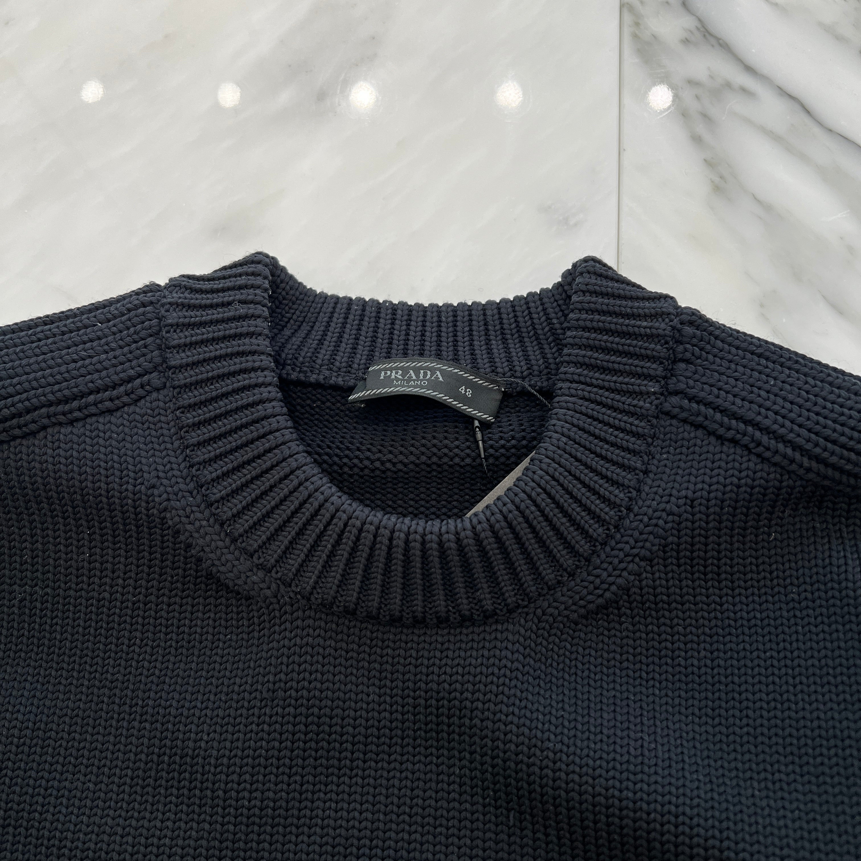 PRADA 2016AW Crew Neck Knit Sweater SMM888 S171 1M11 Size 48 プラダ クルーネックニットセーター サイズ48