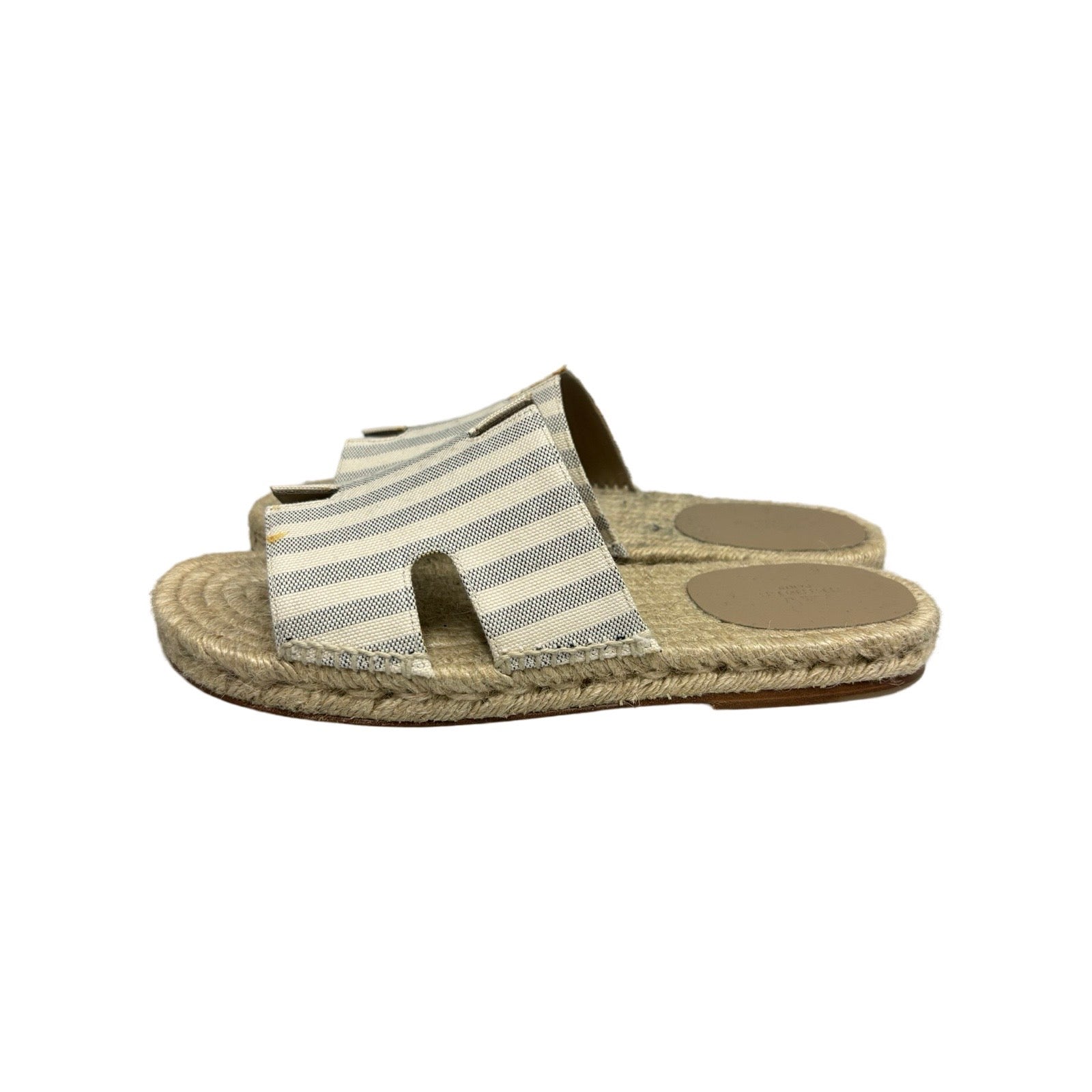 HERMES 2021SS Espadrille "Antigua" Stripe Sandals H221832ZH56410 Size 40