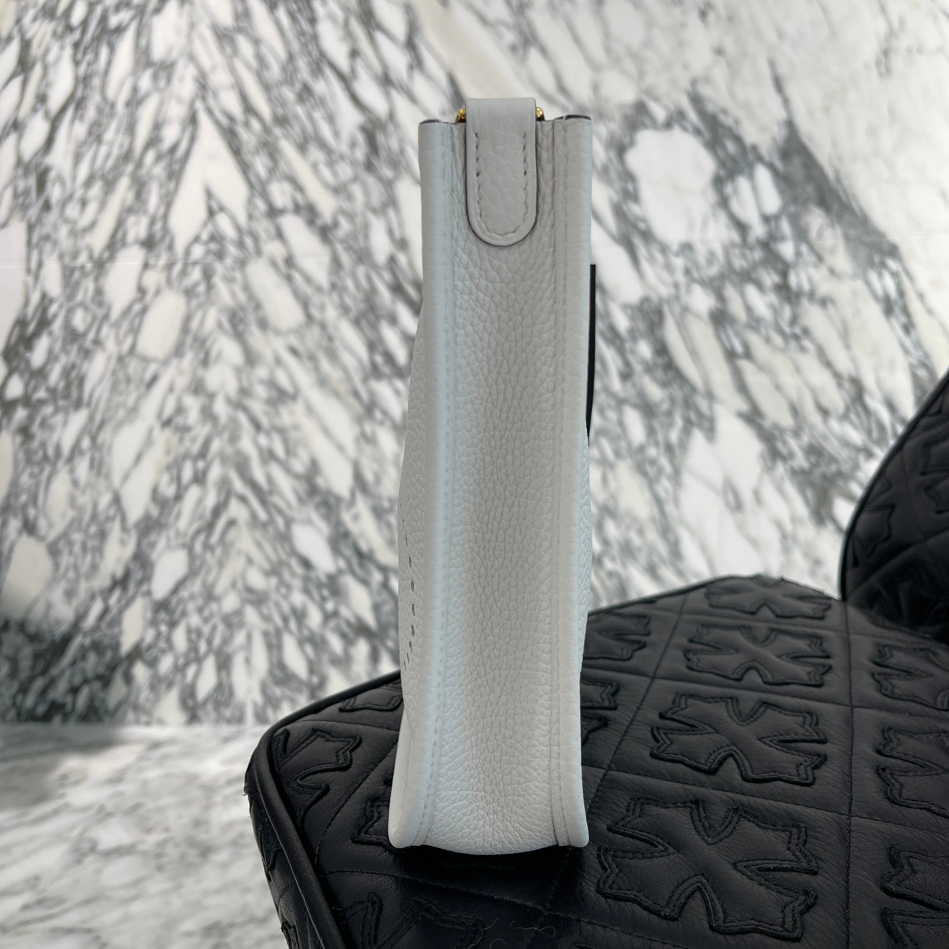 HERMES Evelyne TPM "Blue Pail" W刻印 エルメス エブリン TPM "ブルーペール" レザーショルダーバッグ