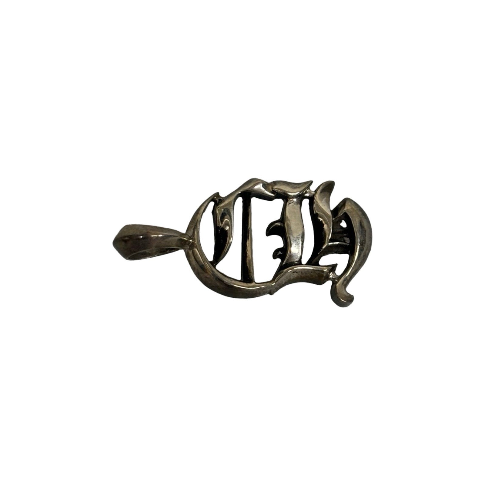 CHROME HEARTS CHARM CH VERTICAL LOGO Shilver Necklace Top